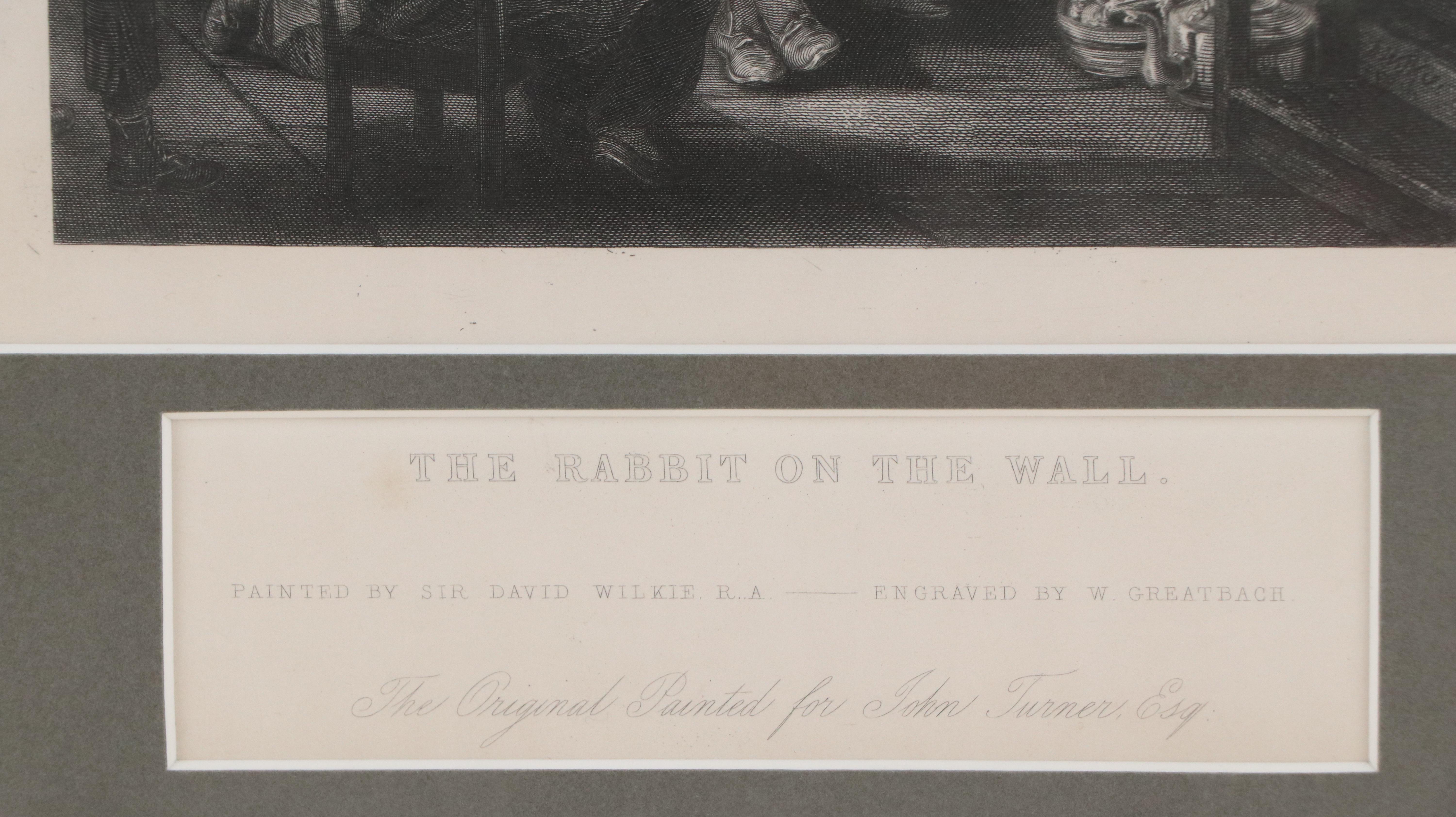 Engraving After Sir David Wilkie "The Rabbit on the Wall," Mid-19th Century