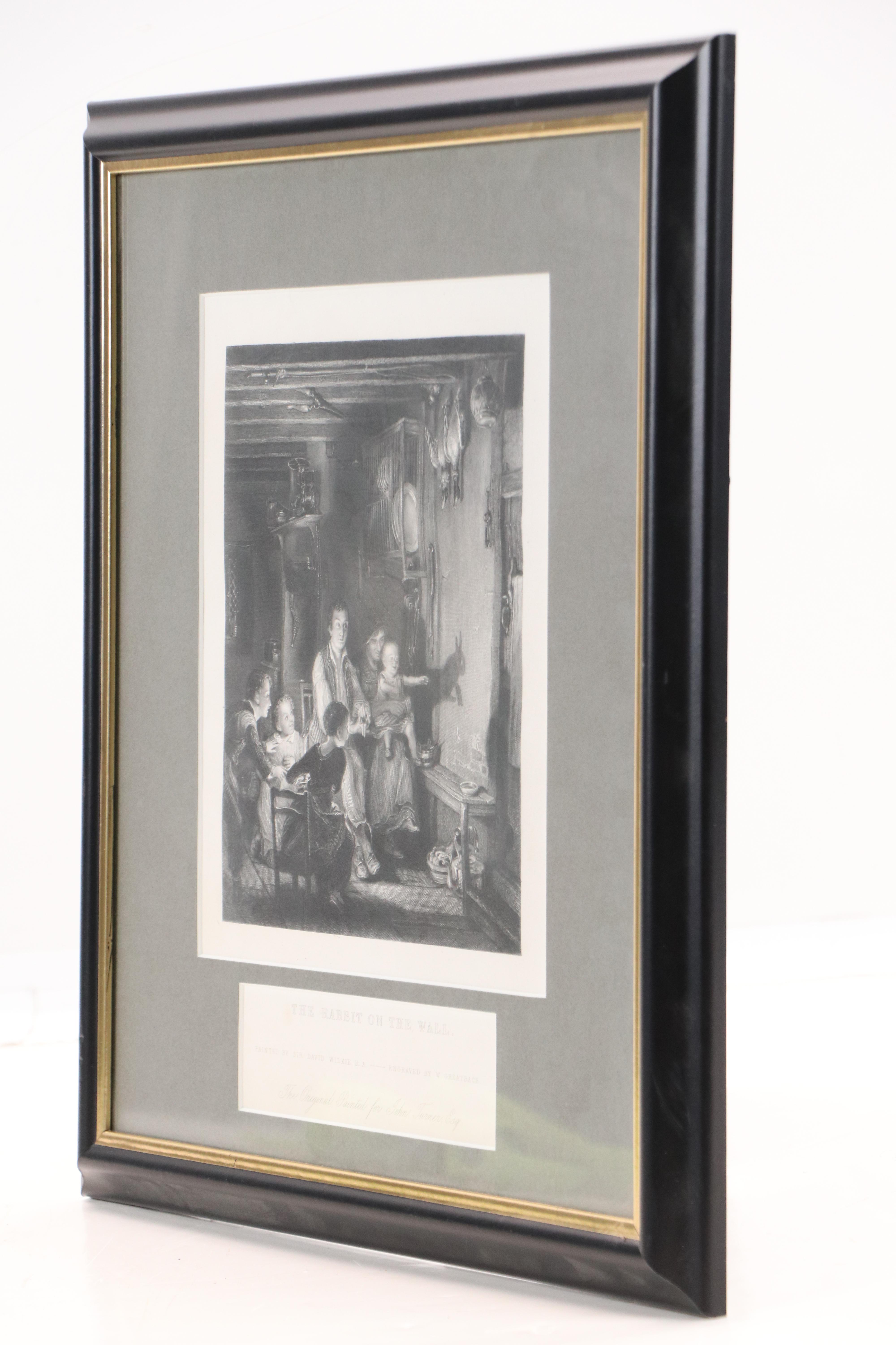 Engraving After Sir David Wilkie "The Rabbit on the Wall," Mid-19th Century