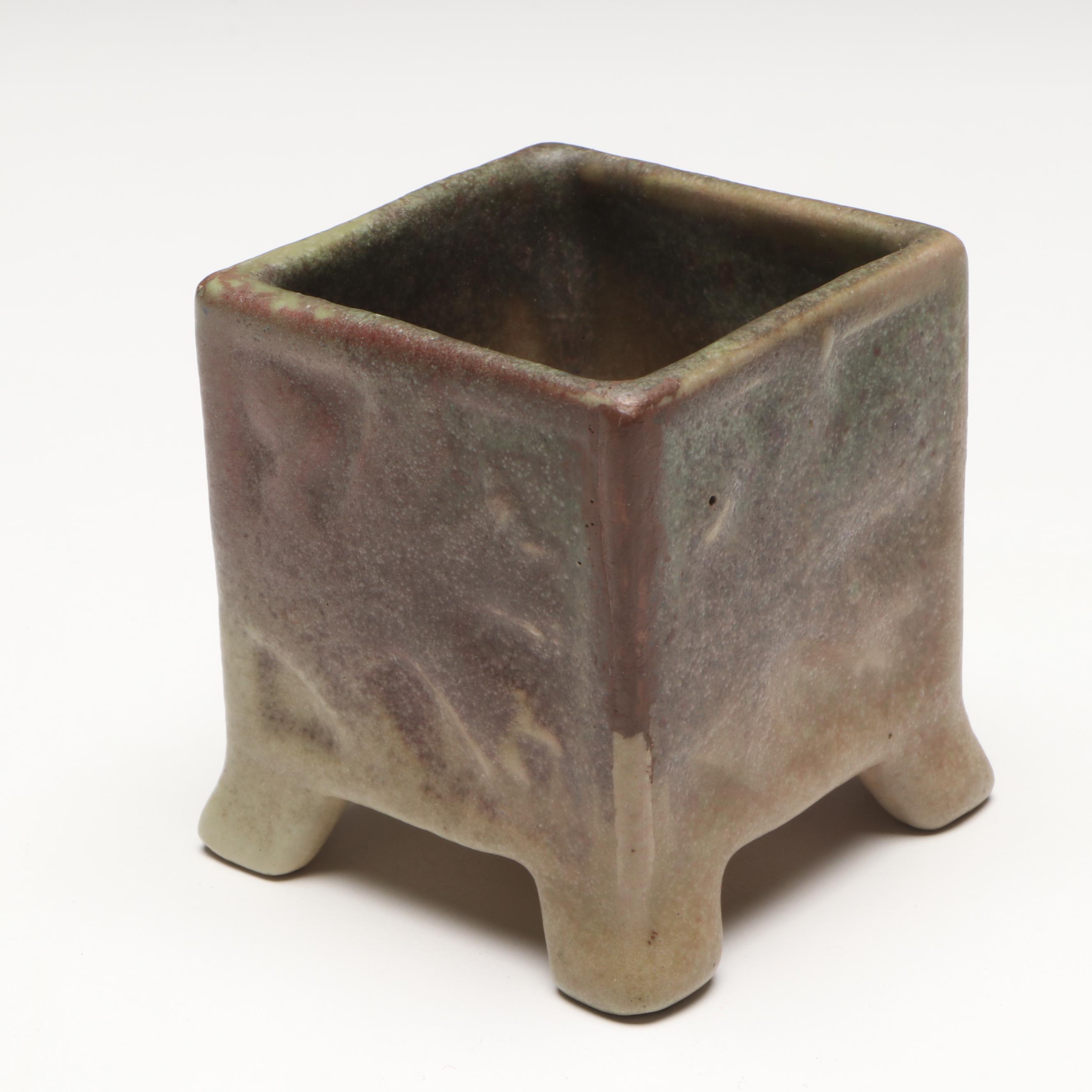 Rookwood Pottery Bird Figurine, Fish Bowl, and Planter, Early to Mid-20th C.