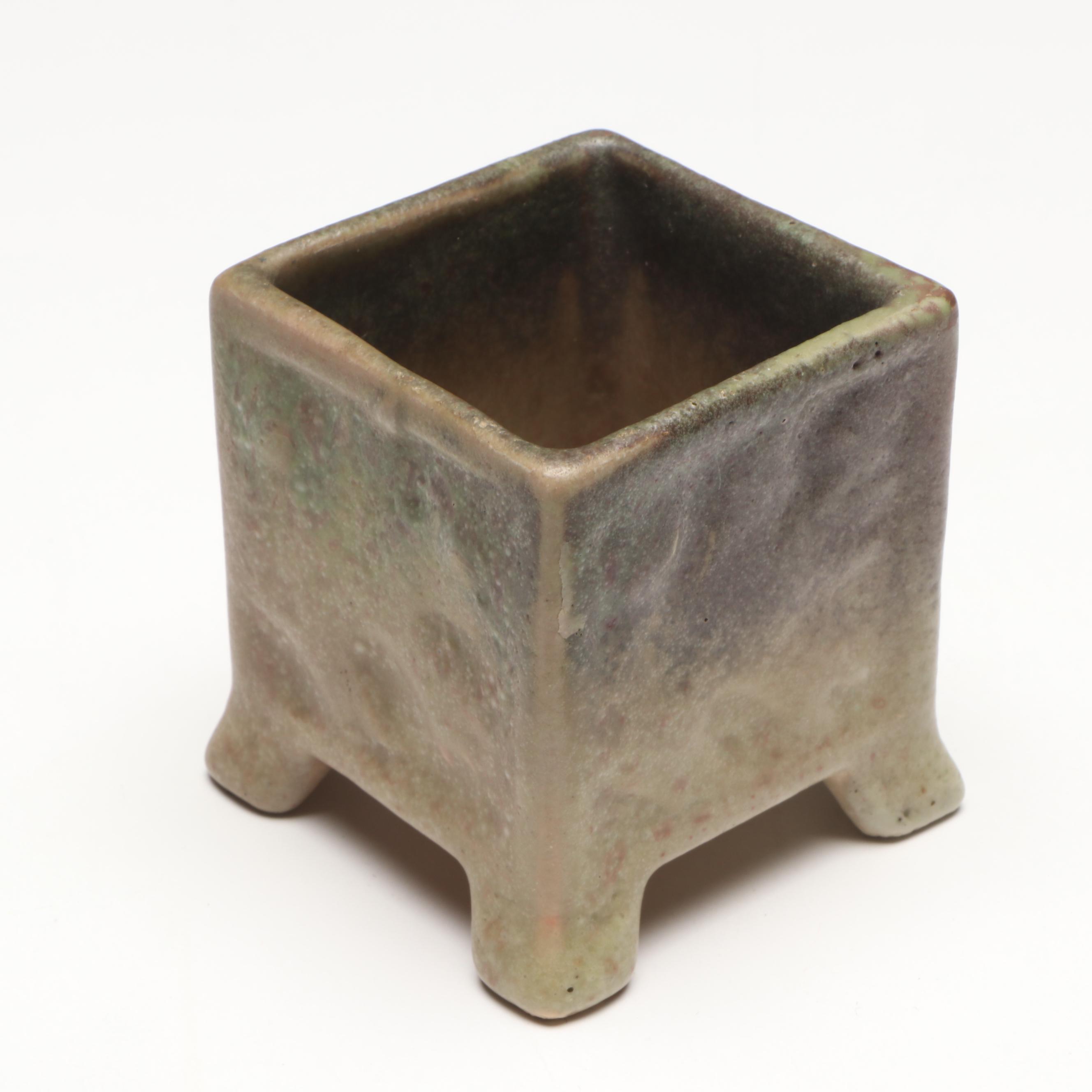 Rookwood Pottery Bird Figurine, Fish Bowl, and Planter, Early to Mid-20th C.