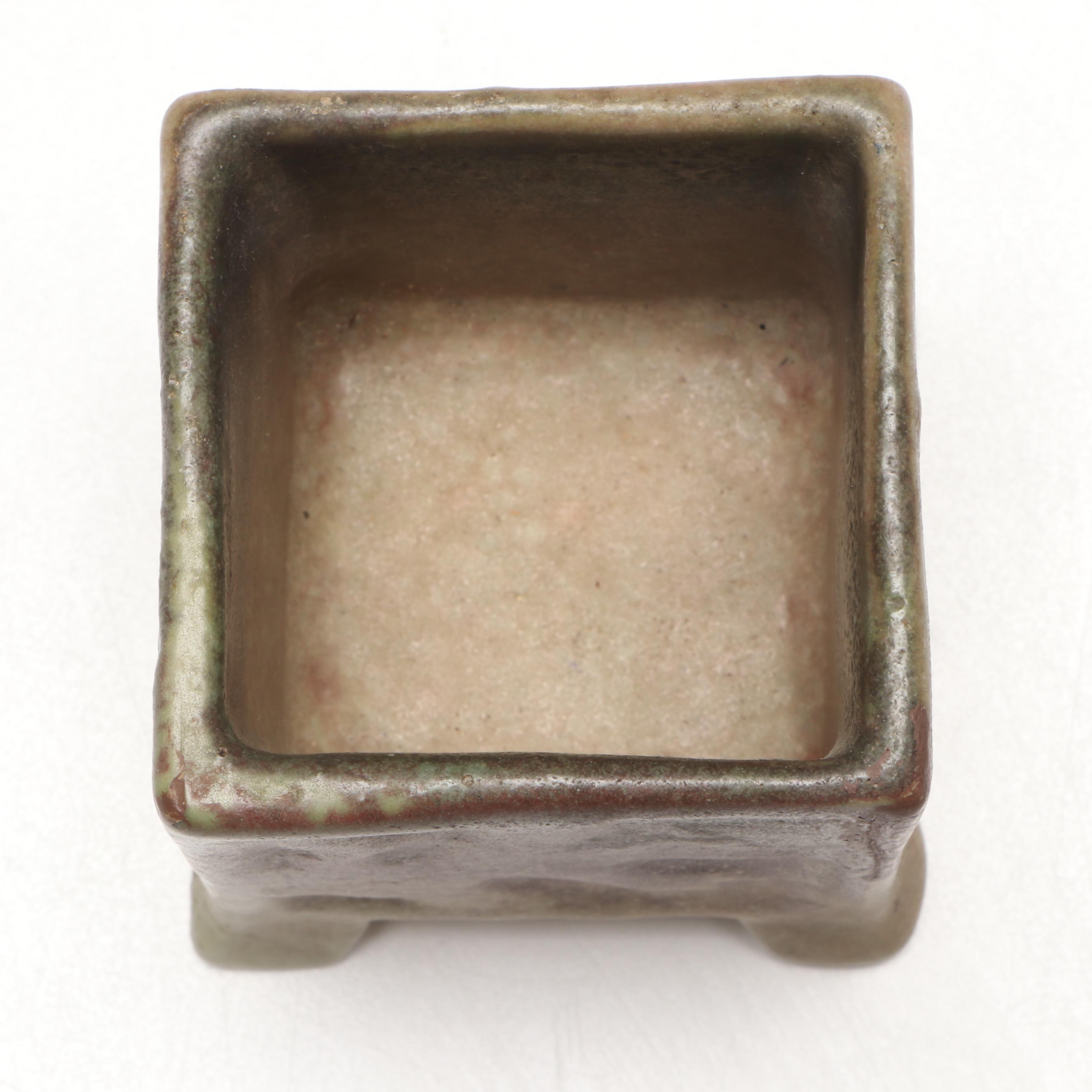 Rookwood Pottery Bird Figurine, Fish Bowl, and Planter, Early to Mid-20th C.