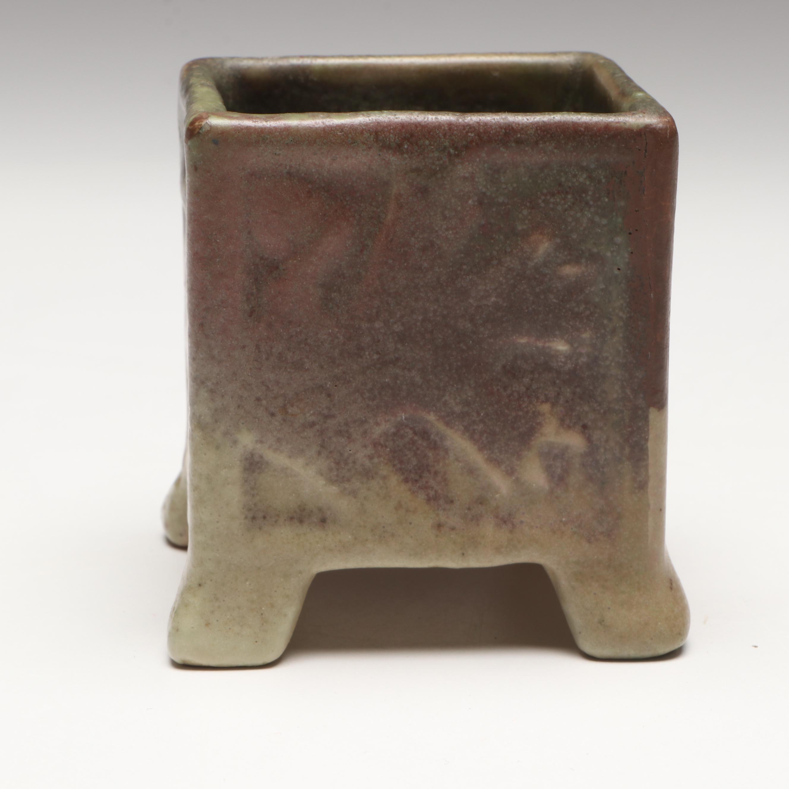 Rookwood Pottery Bird Figurine, Fish Bowl, and Planter, Early to Mid-20th C.