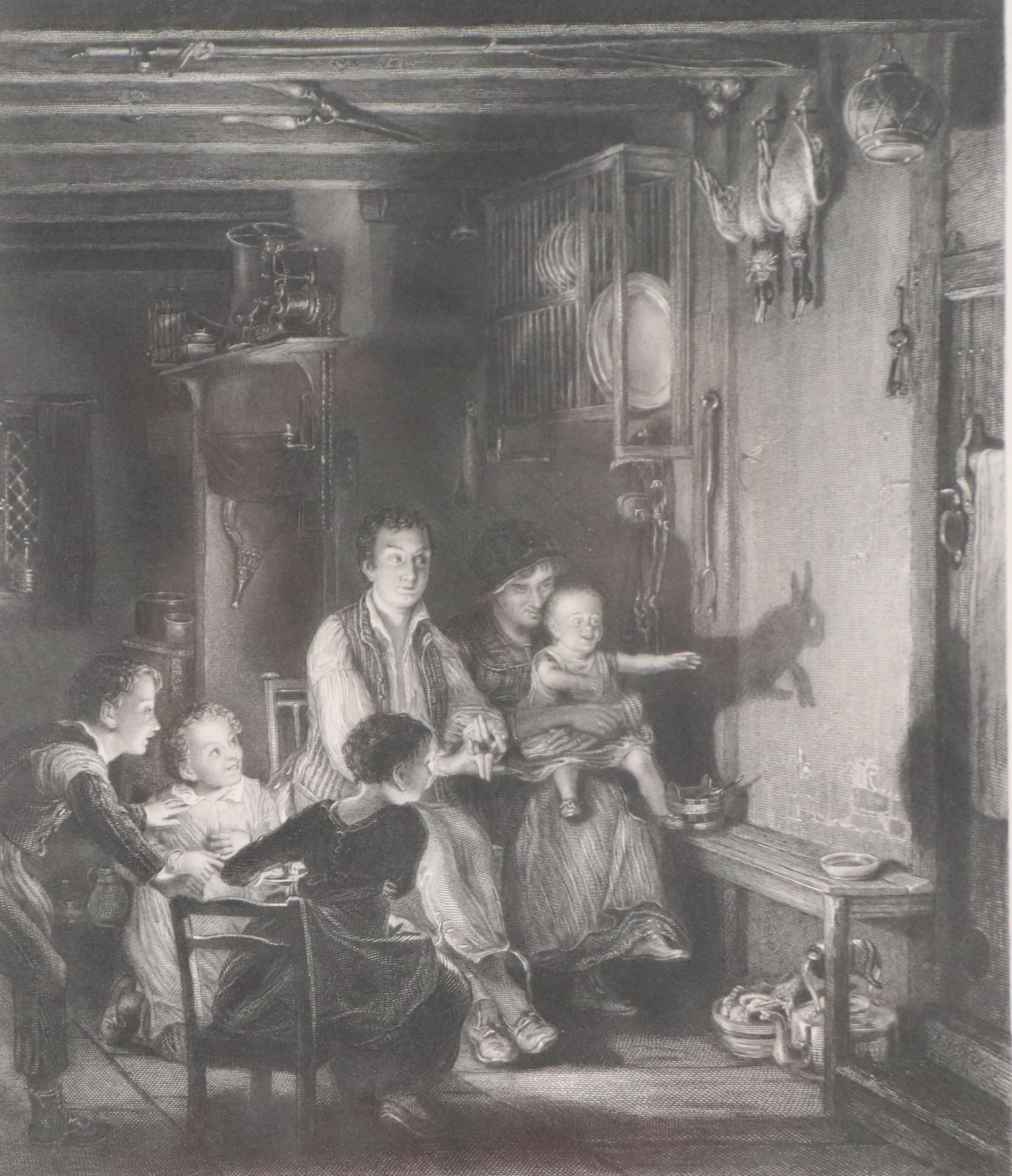 Engraving After Sir David Wilkie "The Rabbit on the Wall," Mid-19th Century