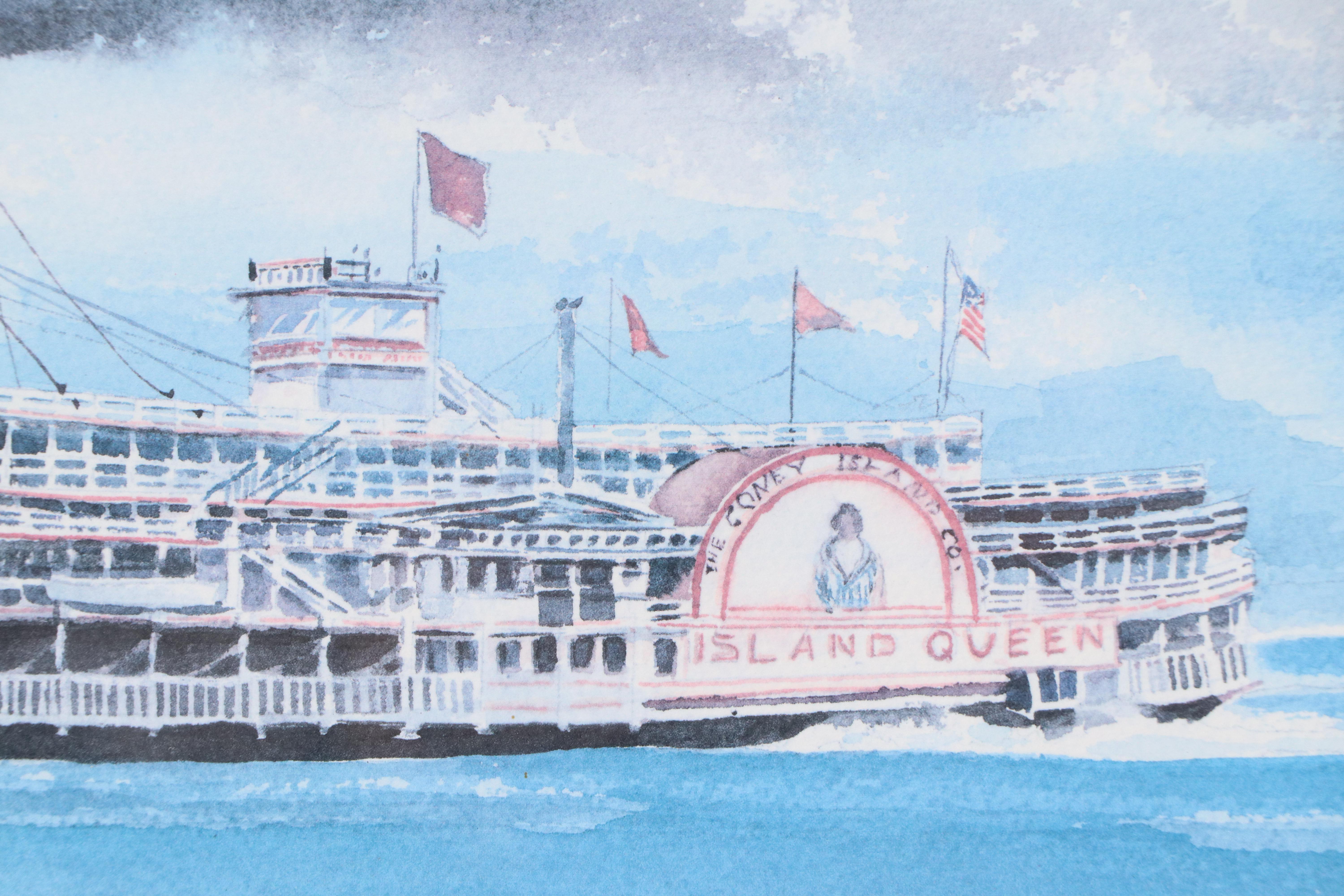 Tom Gaither Offset Lithograph "The First Island Queen," 1994