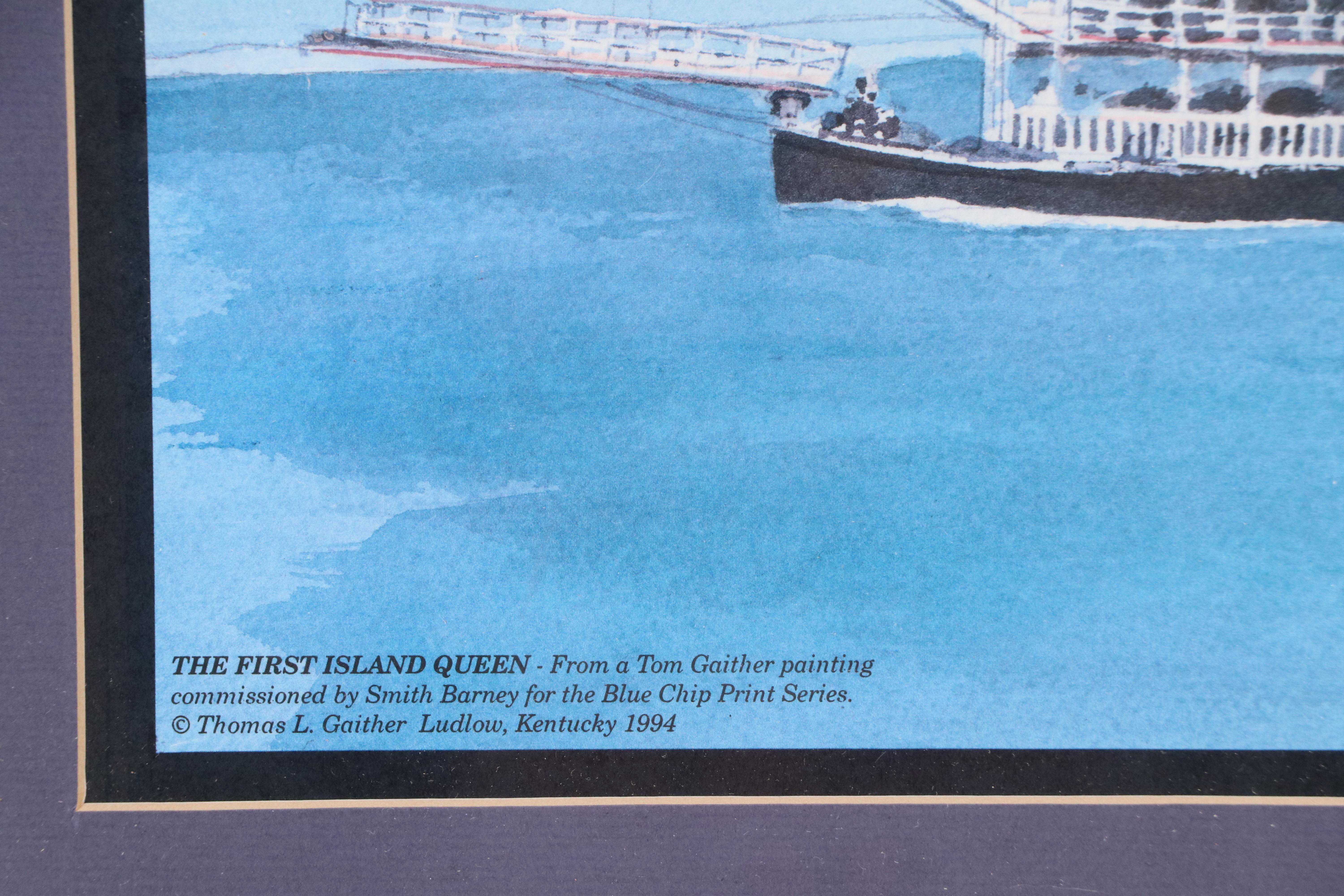 Tom Gaither Offset Lithograph "The First Island Queen," 1994