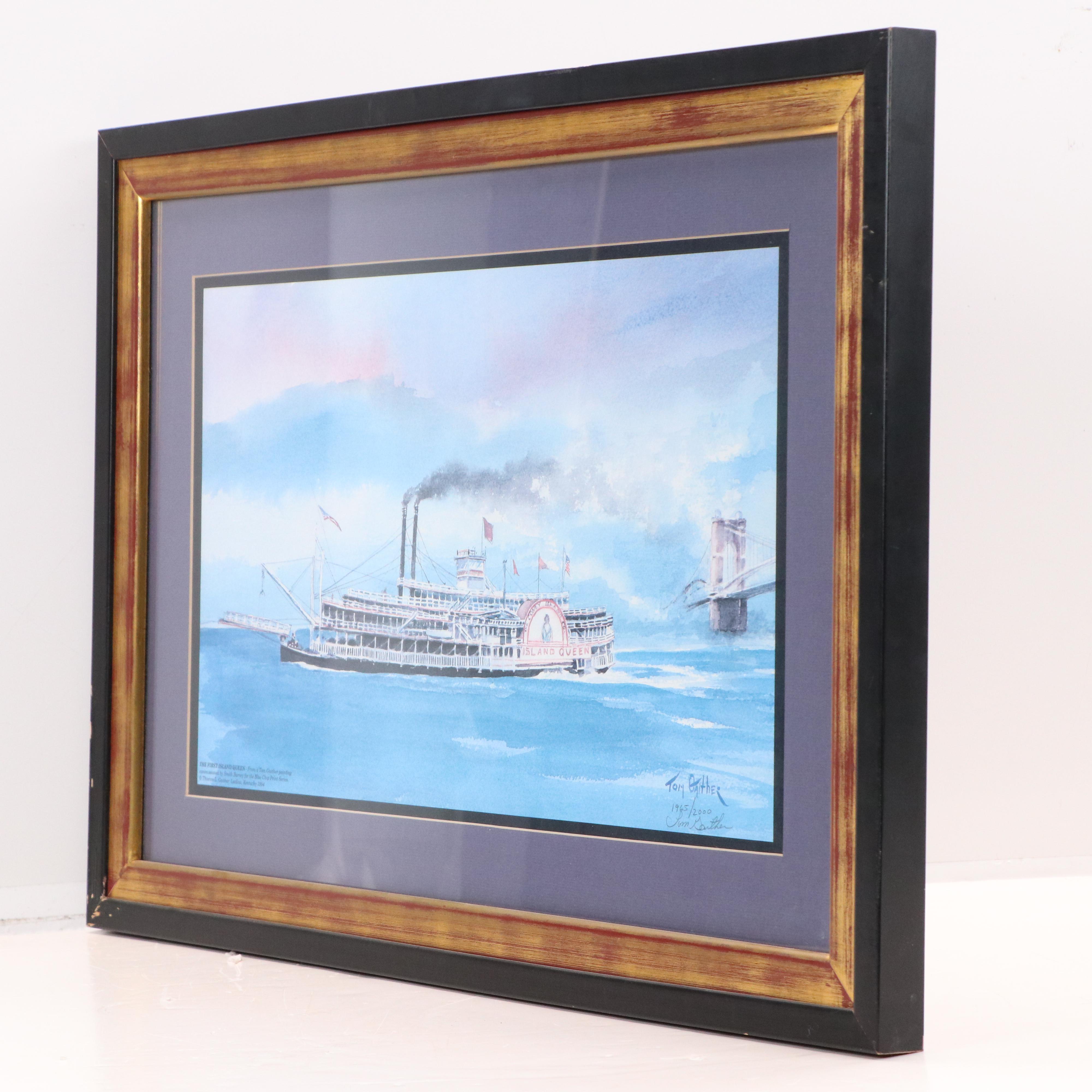 Tom Gaither Offset Lithograph "The First Island Queen," 1994