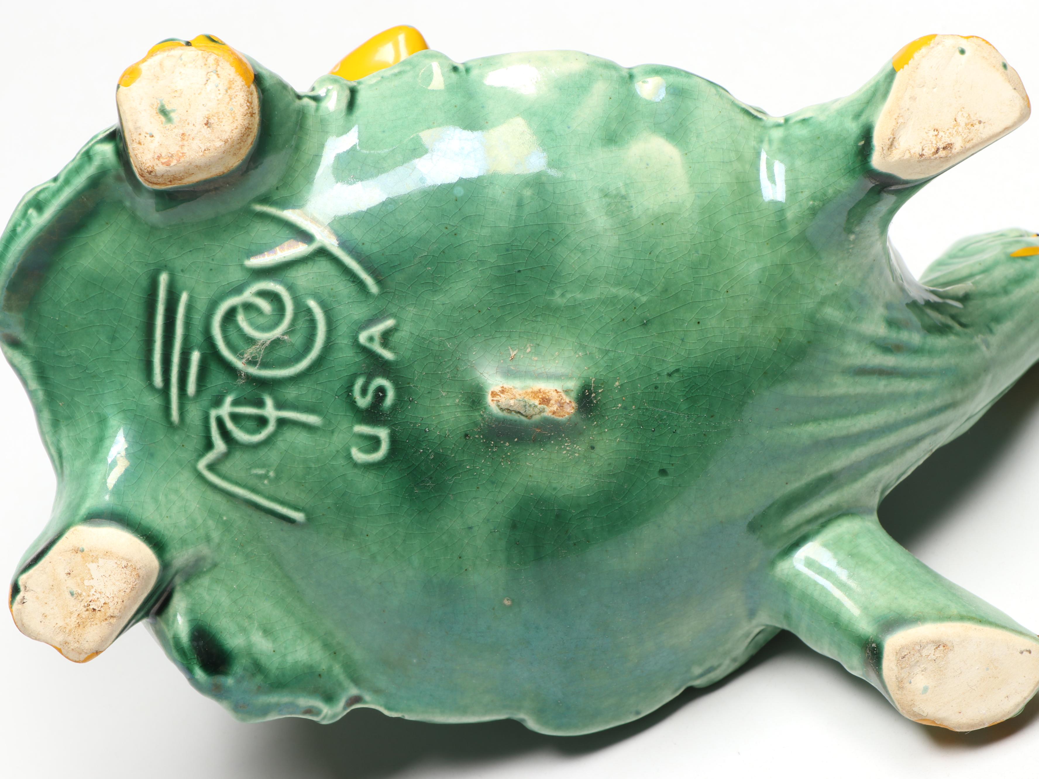 McCoy Pottery Green Turtle Planters