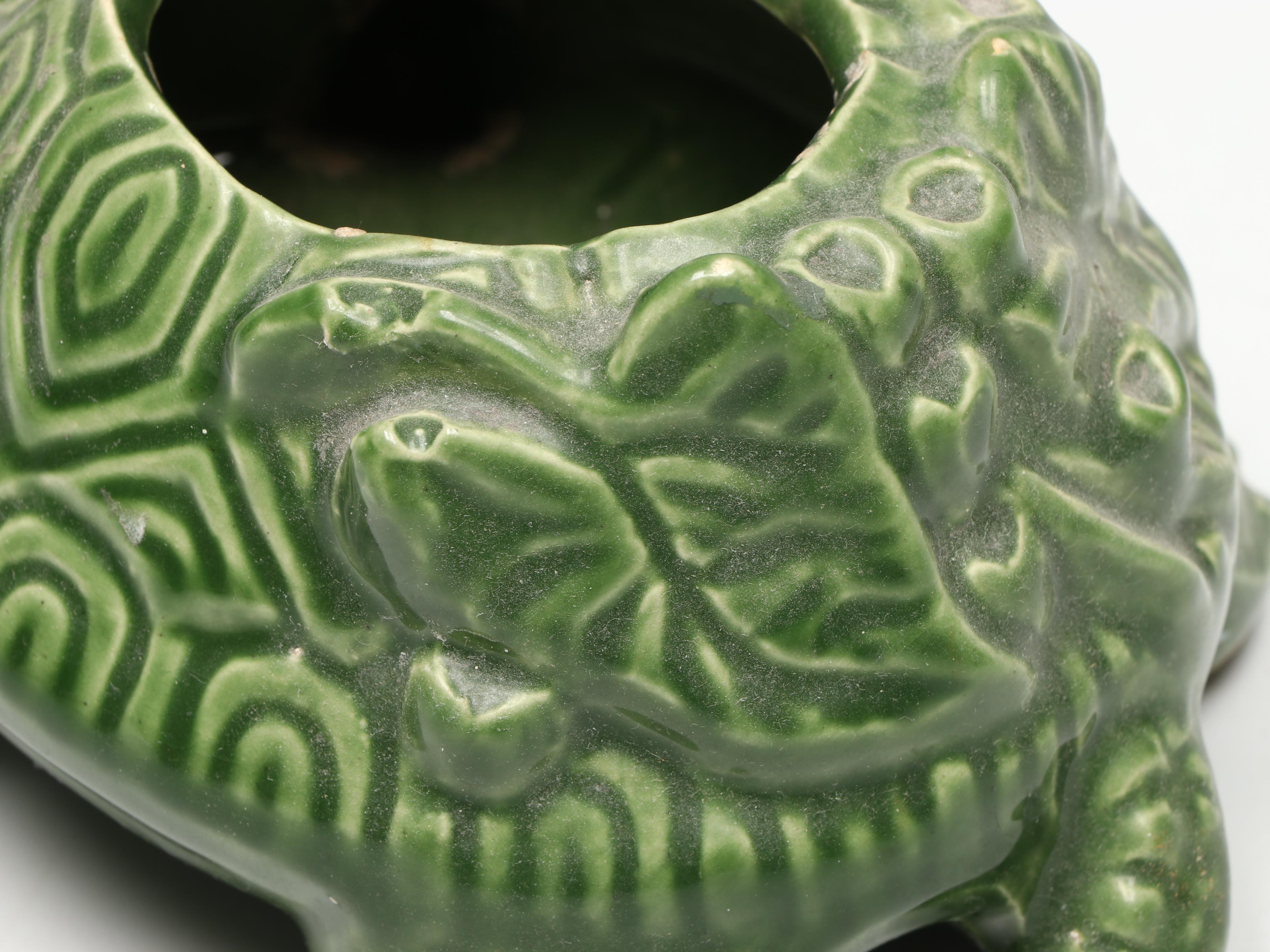 McCoy Pottery Green Turtle Planters