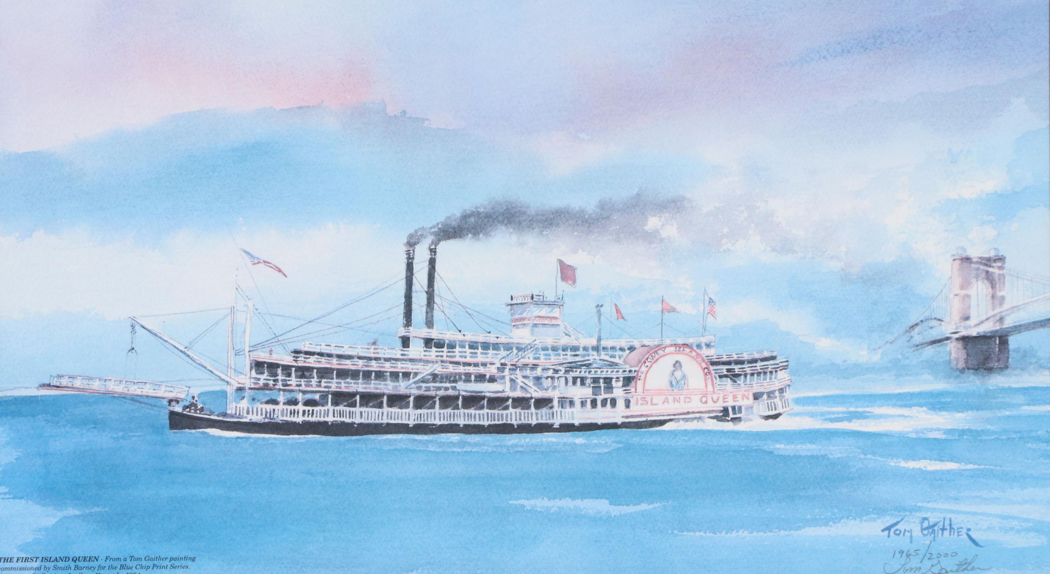 Tom Gaither Offset Lithograph "The First Island Queen," 1994