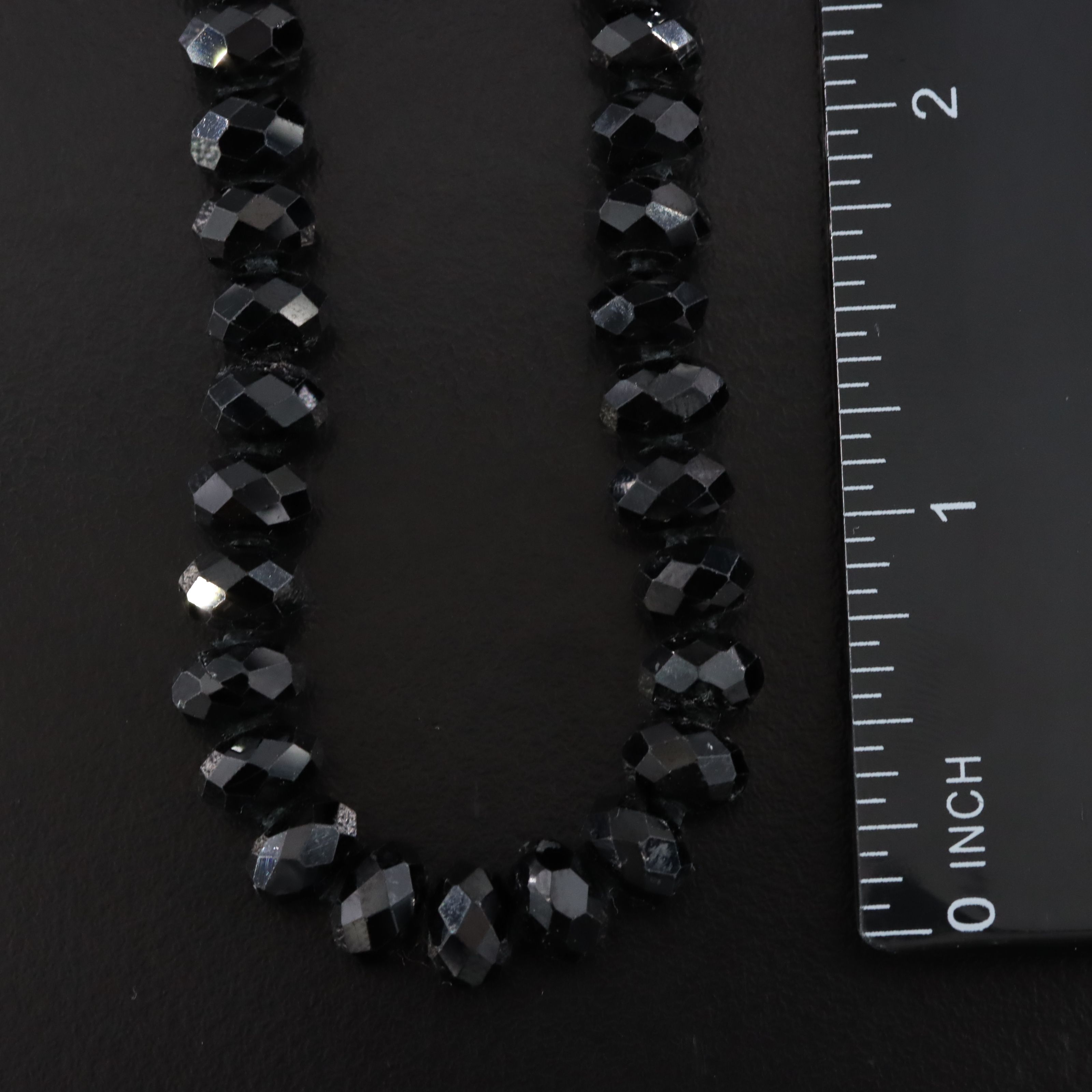 Sheryl Lowe Black Onyx Necklace with Pavé Diamond Sterling Clasp