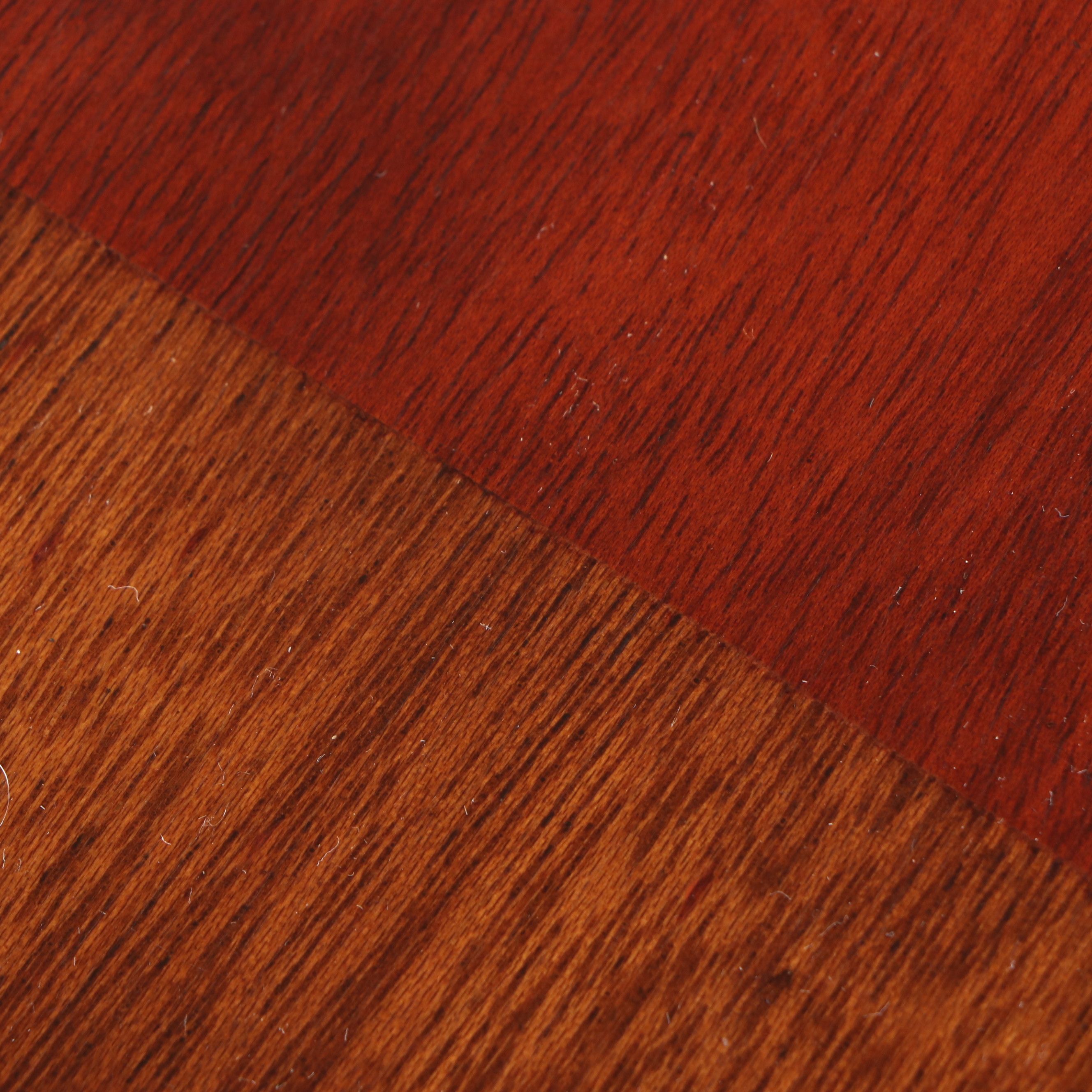 Rattan and Mahogany Side Table