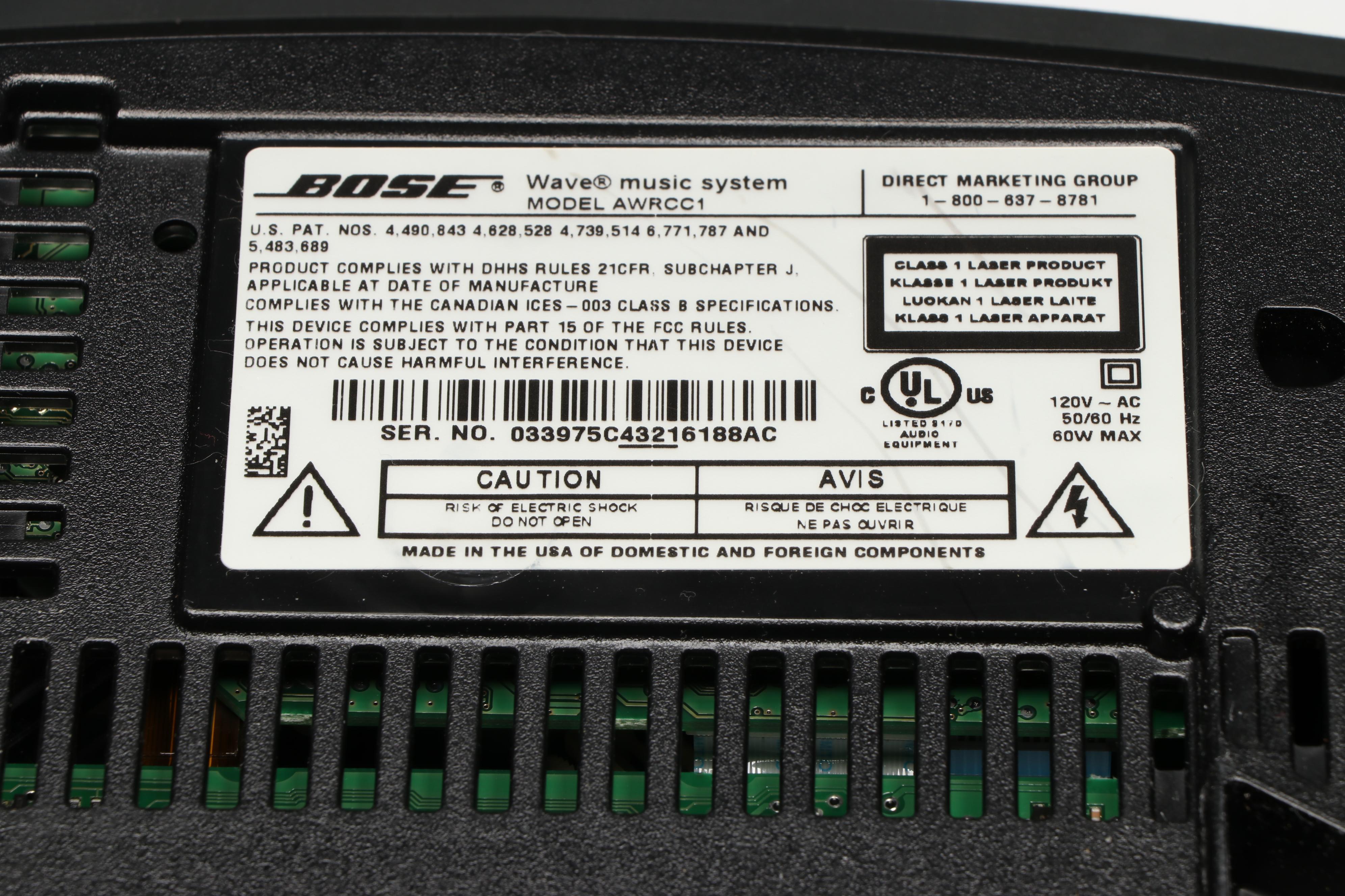 Bose Wave Music System AM/FM Radio and CD Player, Remote