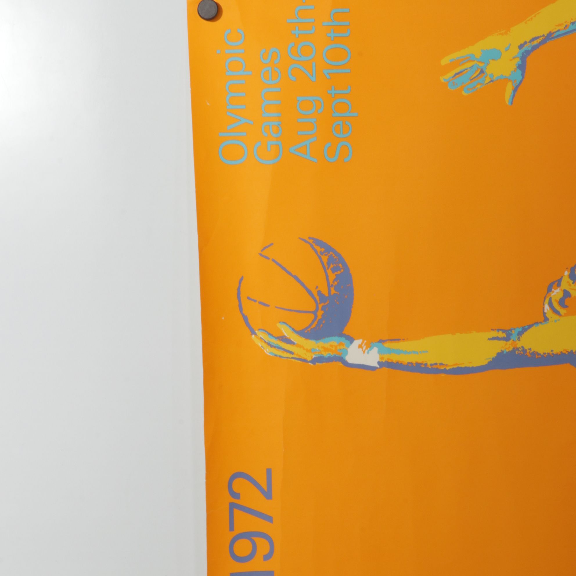 Max Mühlberger Basketball Advertising Poster for the 1972 Munich Olympic Games