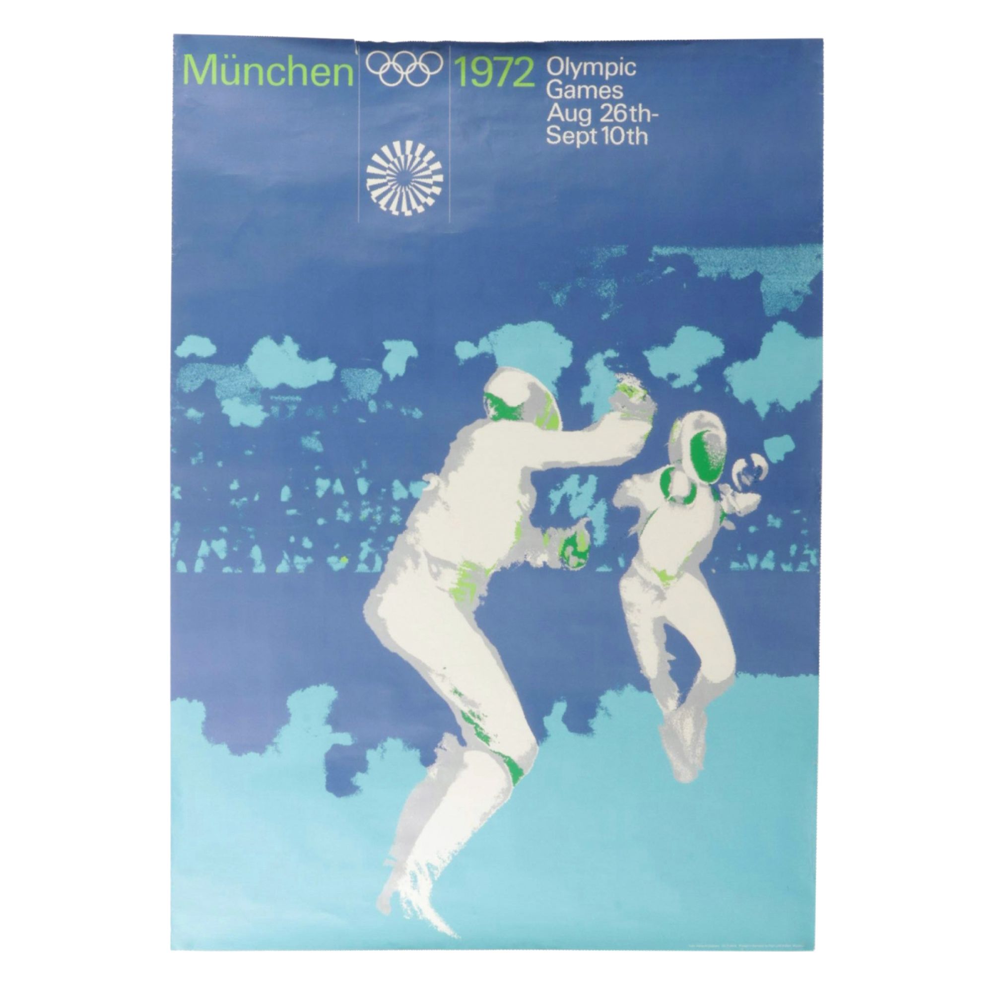 Albrecht Gaebele Fencing Advertising Poster for the 1972 Munich Olympic Games