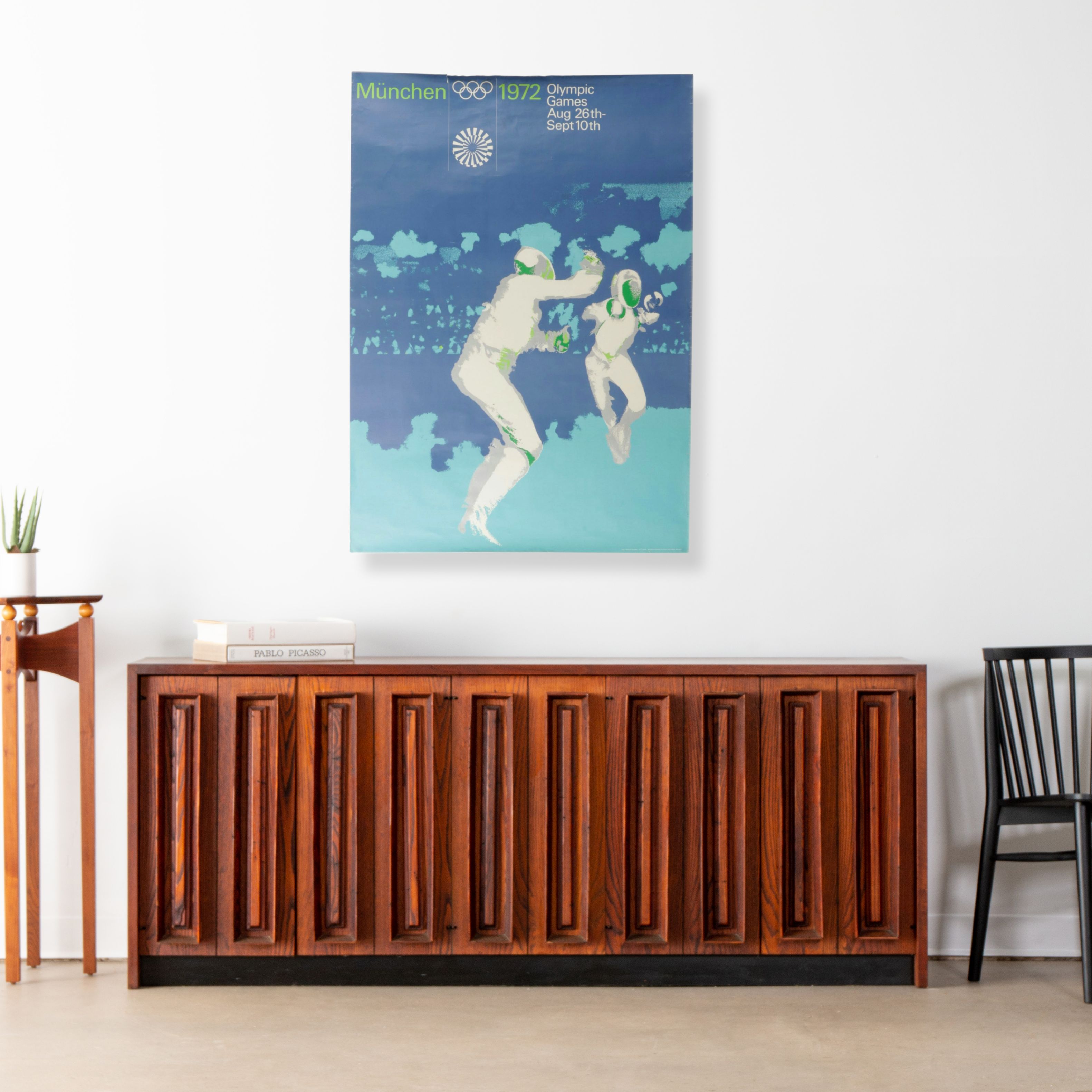 Albrecht Gaebele Fencing Advertising Poster for the 1972 Munich Olympic Games