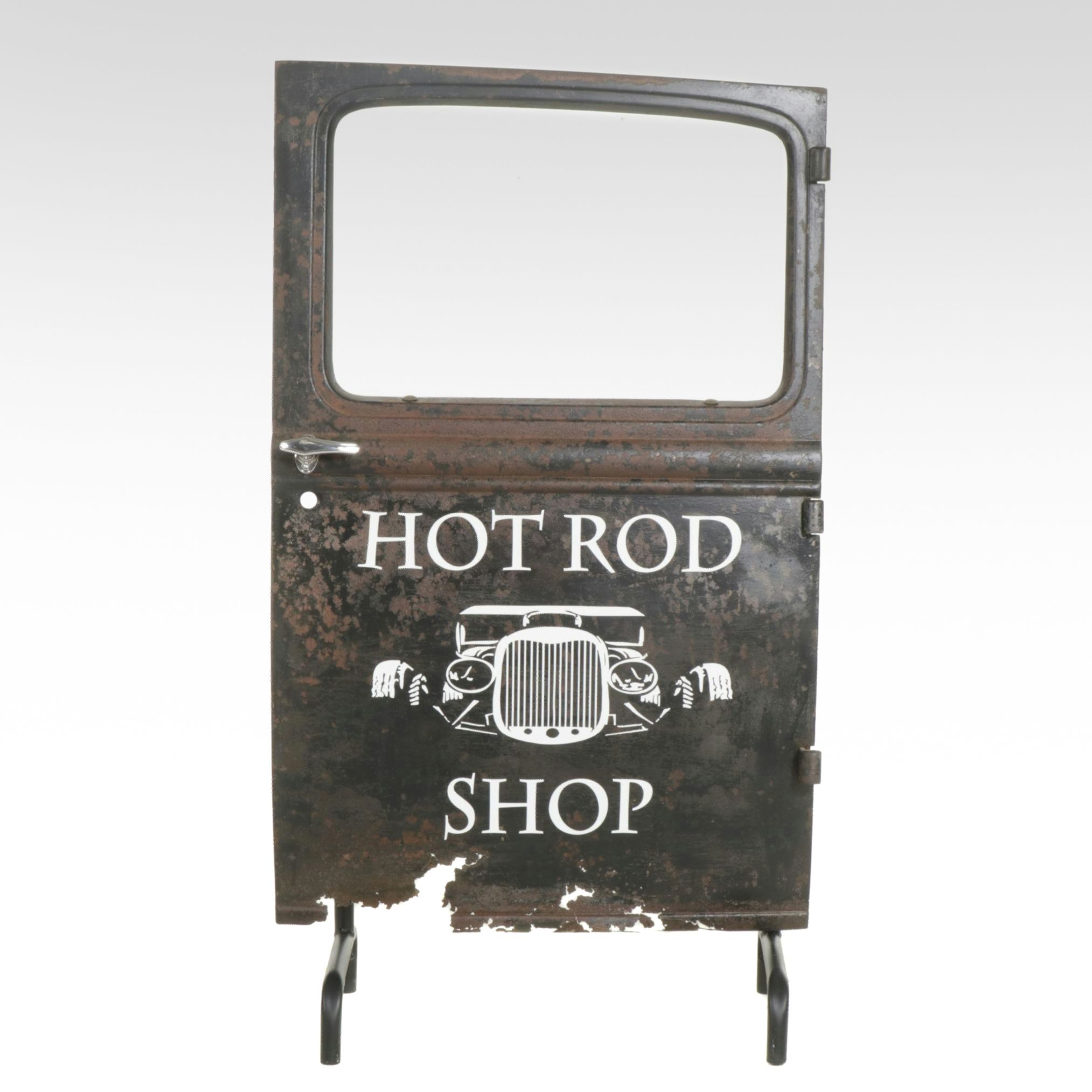 "Hot Rod Shop" Repurposed Car Door Sign