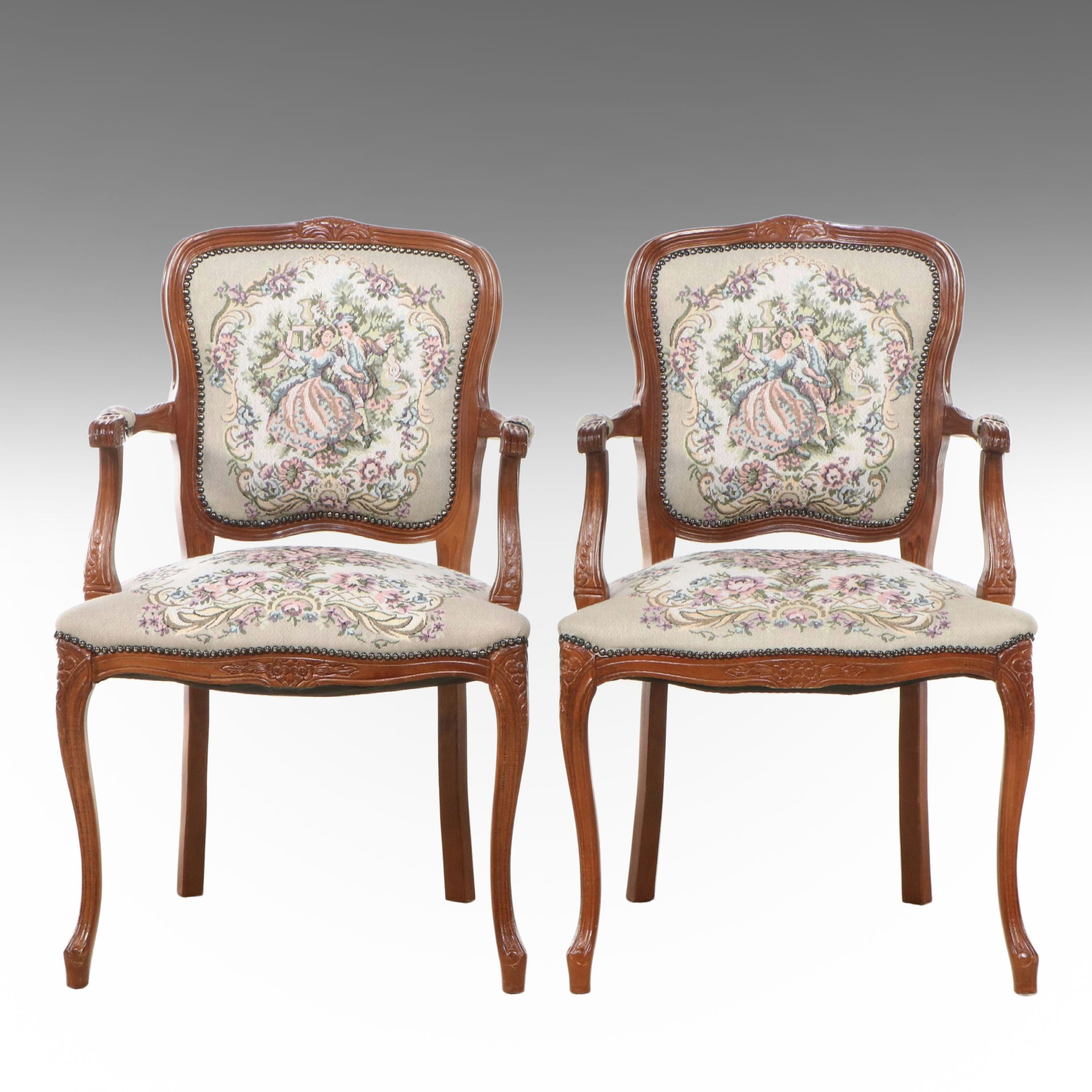 Pair of Louis XV Style Armchairs