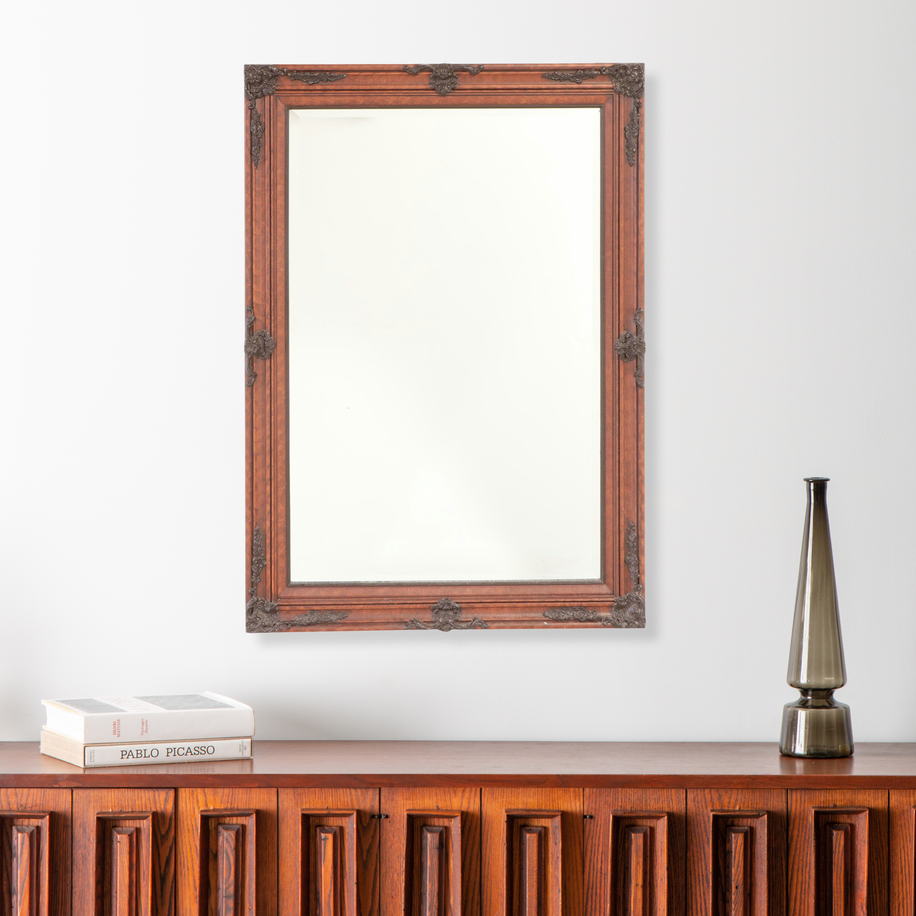 Windsor Art Products Victorian Style Beveled Wall Mirror in Painted Wood Frame