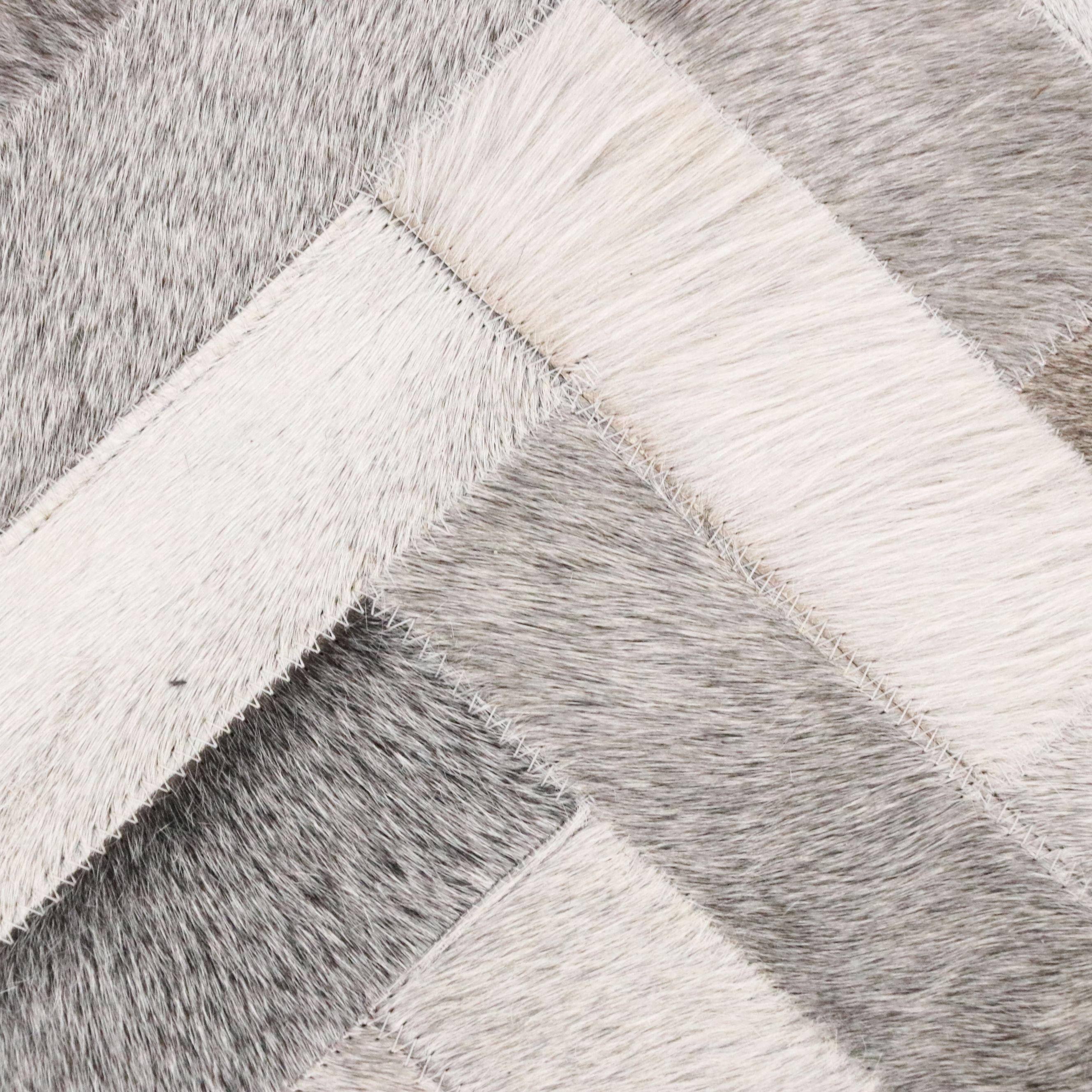 4'3 x 6' Handmade Patchwork Cowhide Area Rug