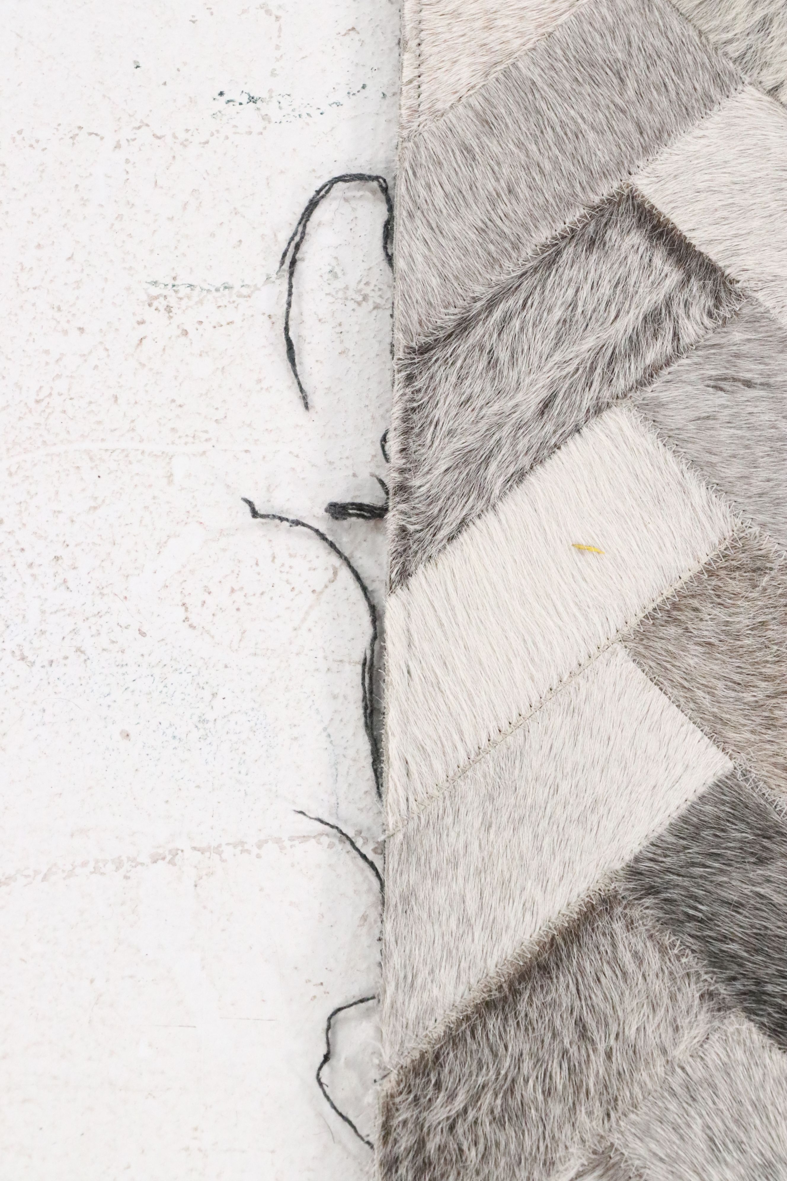 4'3 x 6' Handmade Patchwork Cowhide Area Rug