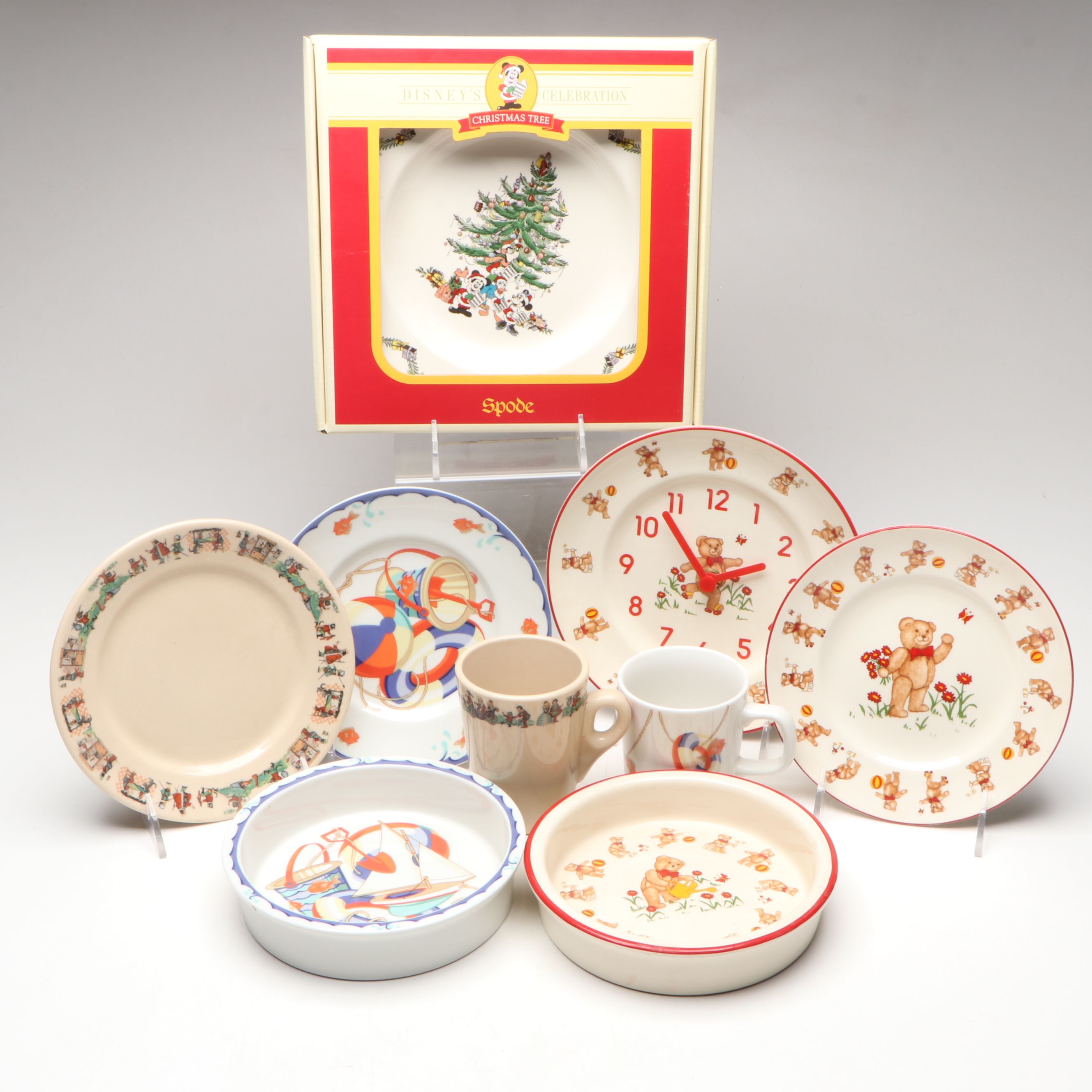 Tiffany & Co. "Seashore" Child's Set with Spode Disney Plate and More Ceramics