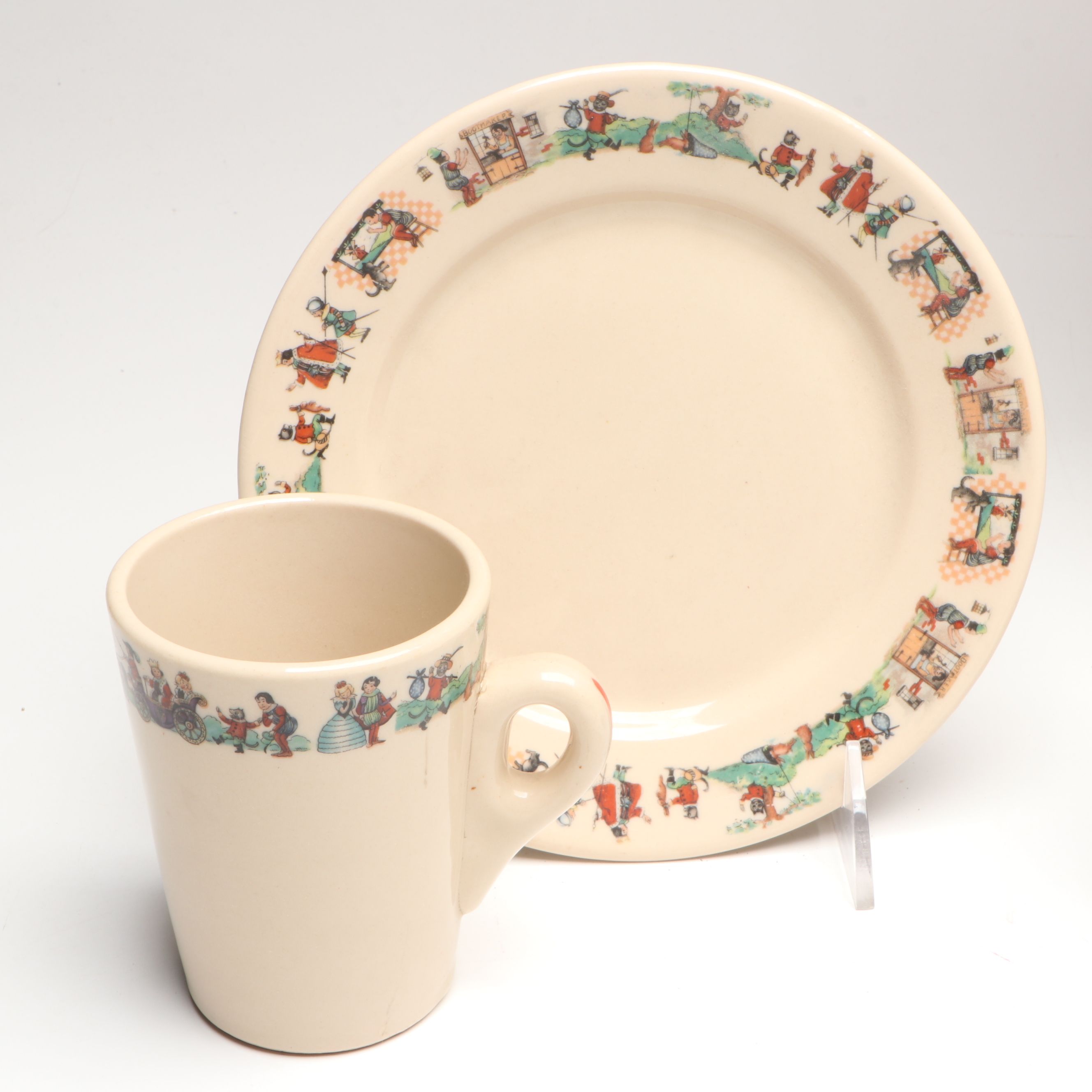 Tiffany & Co. "Seashore" Child's Set with Spode Disney Plate and More Ceramics