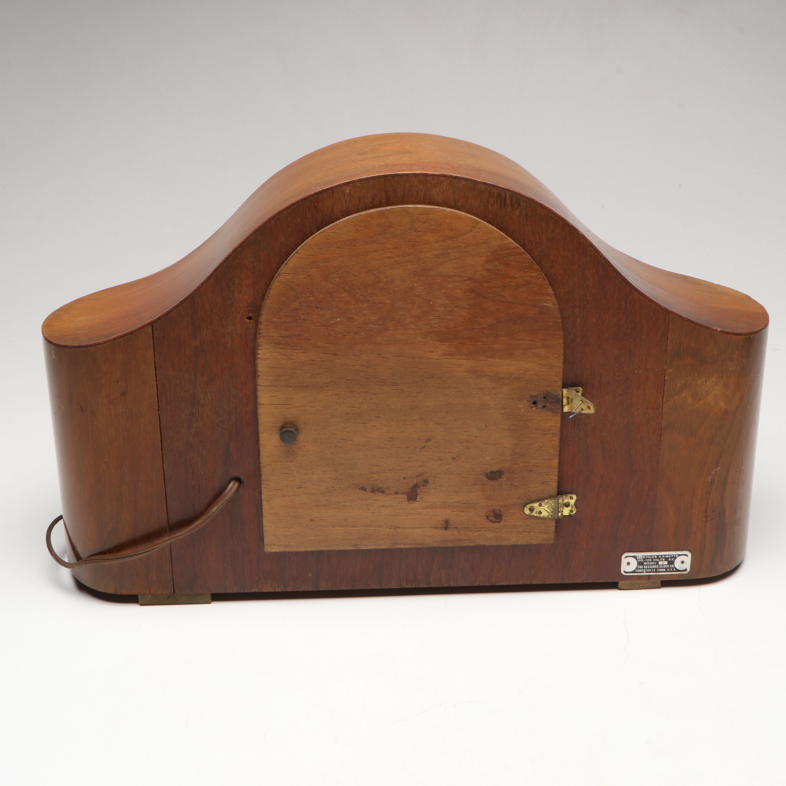 Sessions Wood Veneer Mantel Clock with Westminster Chime, Mid-20th C.