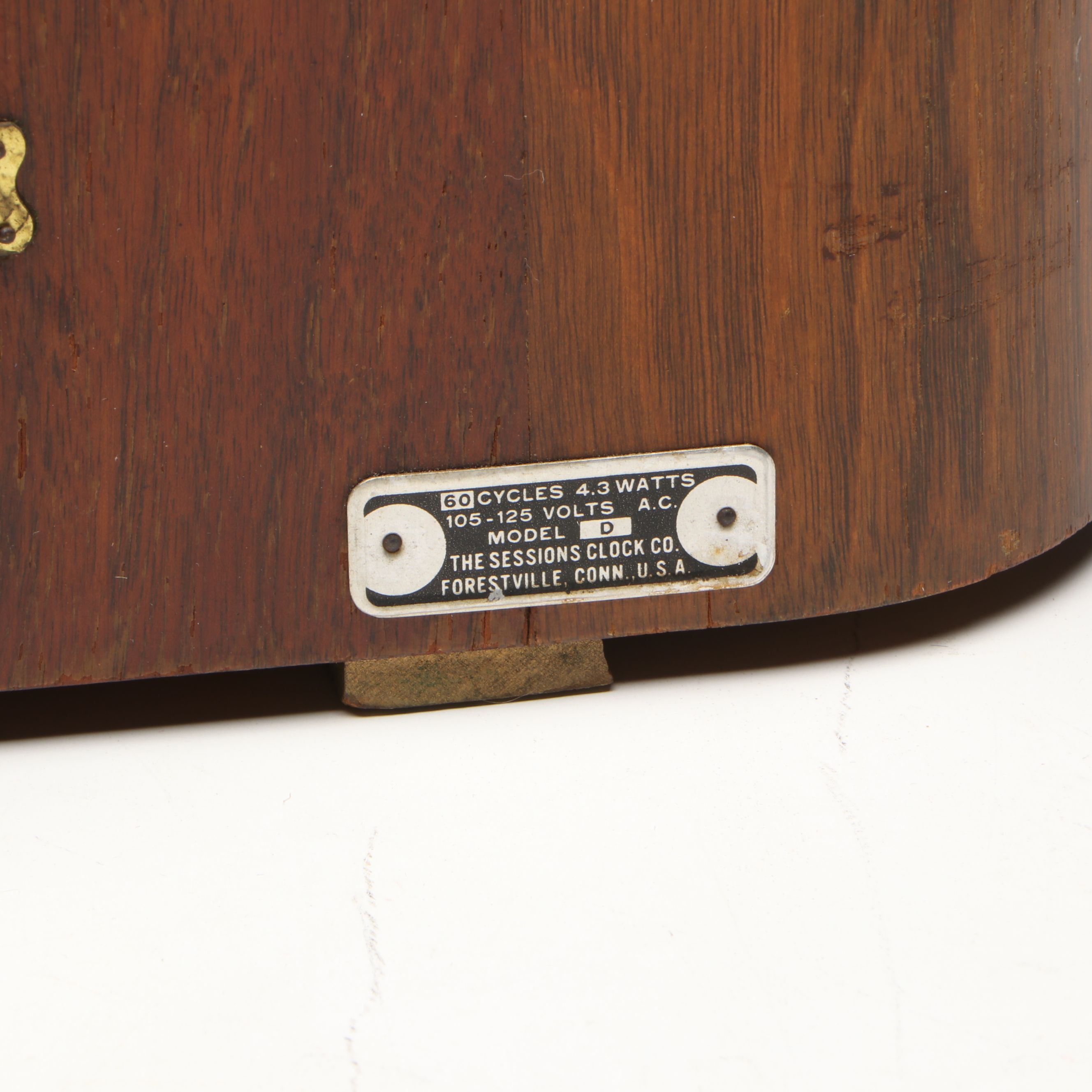 Sessions Wood Veneer Mantel Clock with Westminster Chime, Mid-20th C.