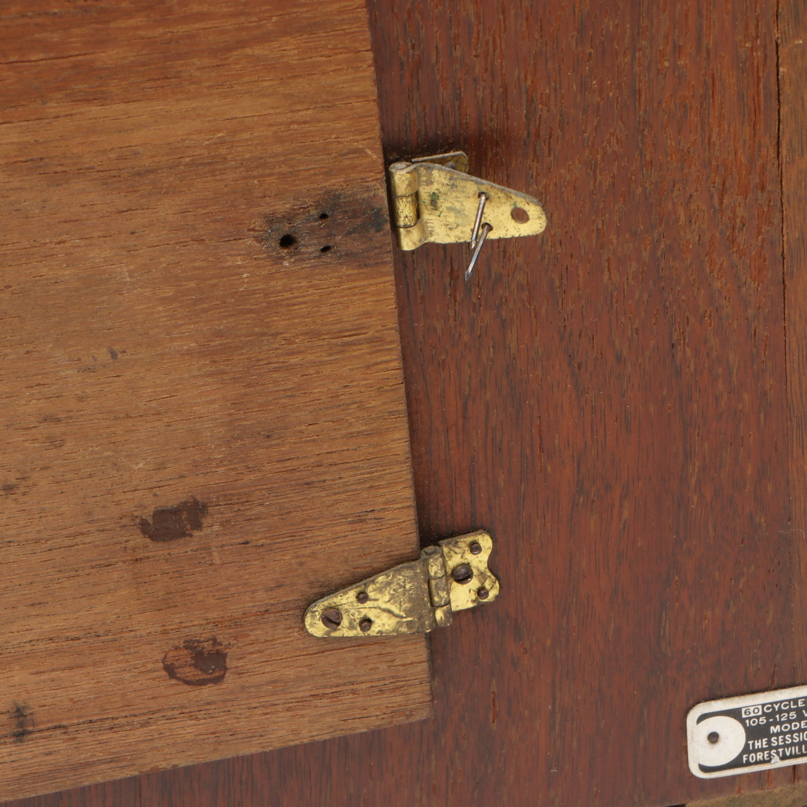 Sessions Wood Veneer Mantel Clock with Westminster Chime, Mid-20th C.