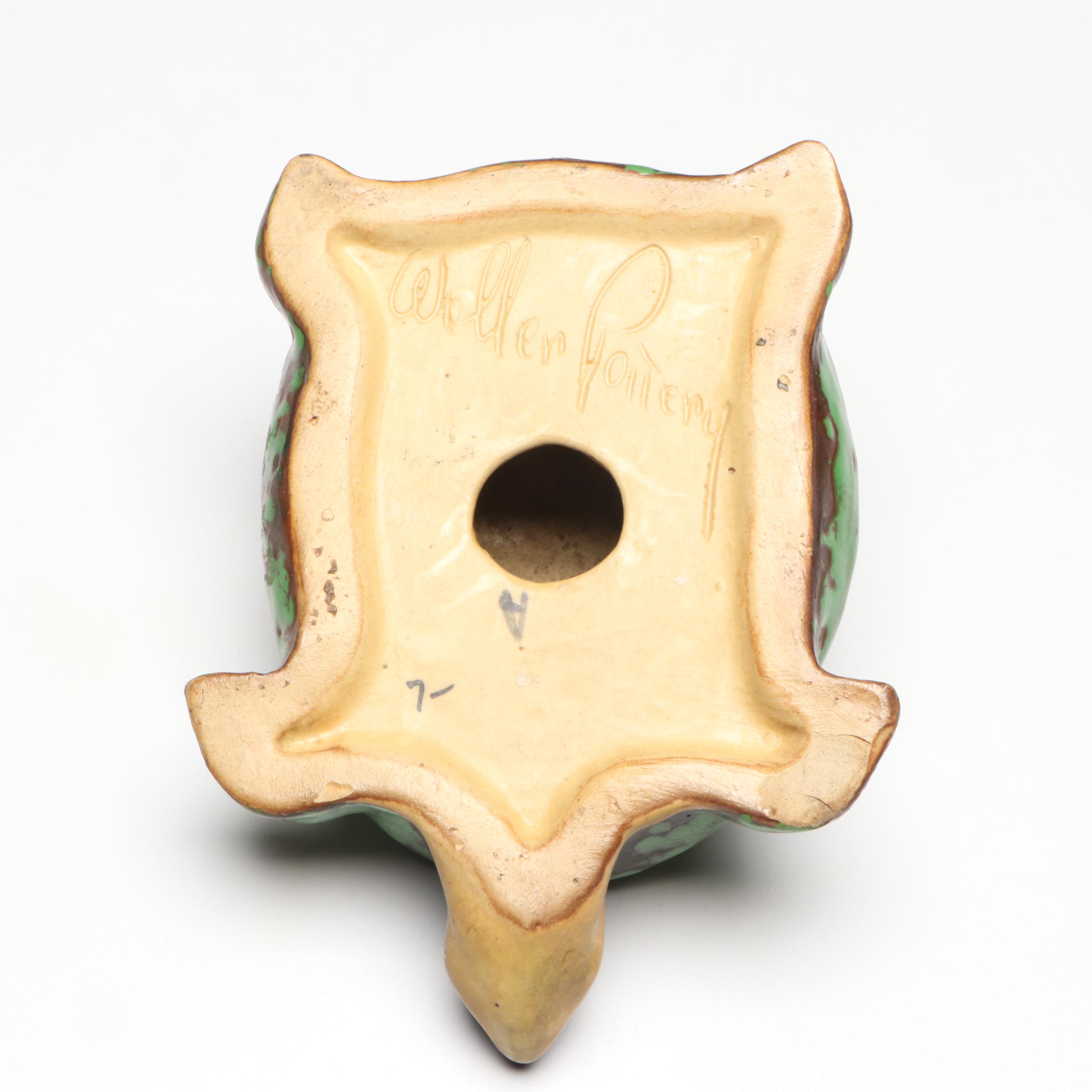 Weller Pottery Coppertone Turtle Figure