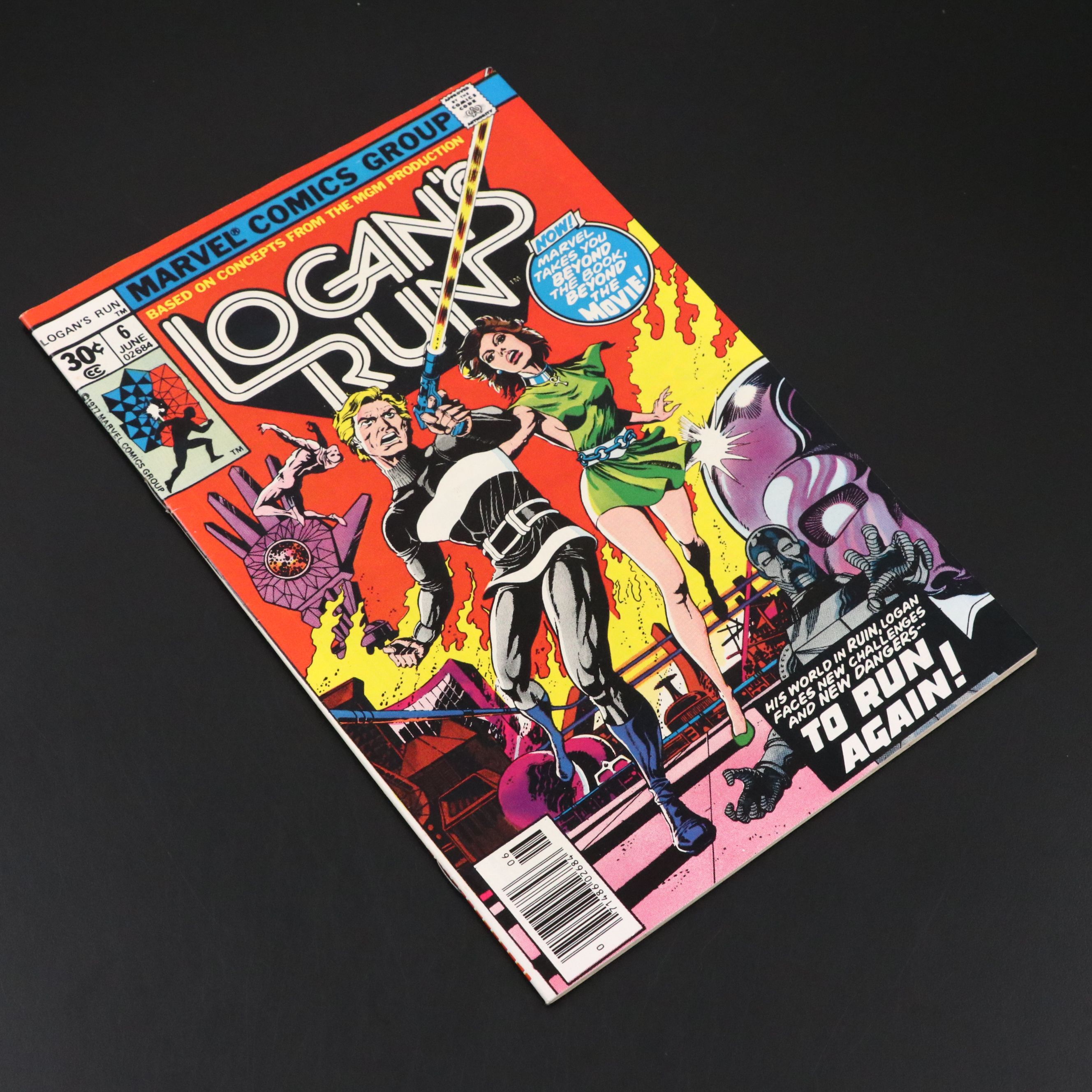 "Logan's Run" Issue #6 Bronze Age Marvel Comic Book, 1977
