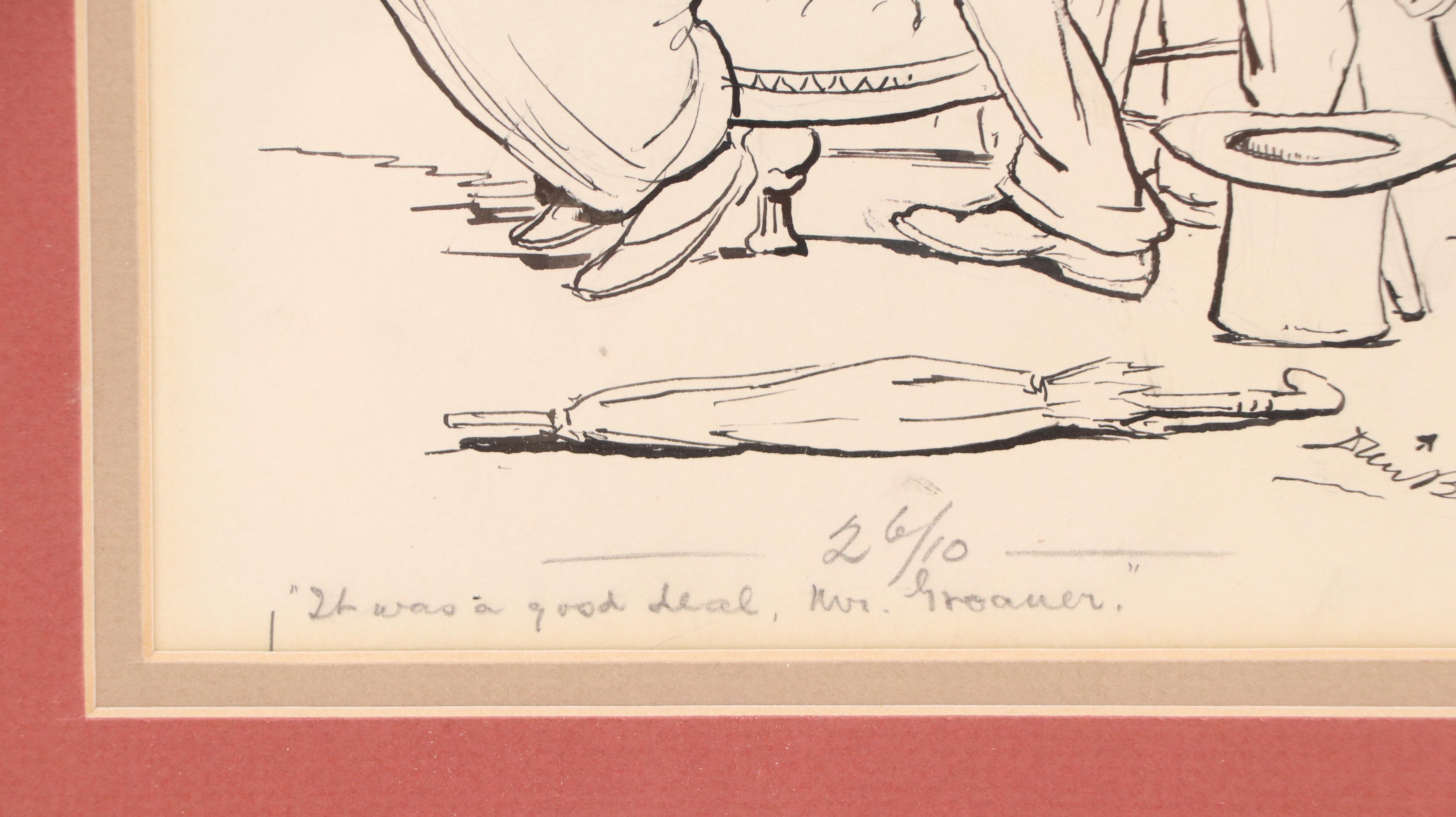 Daniel and Harry Beard Figural Ink Illustrations, Circa 1890