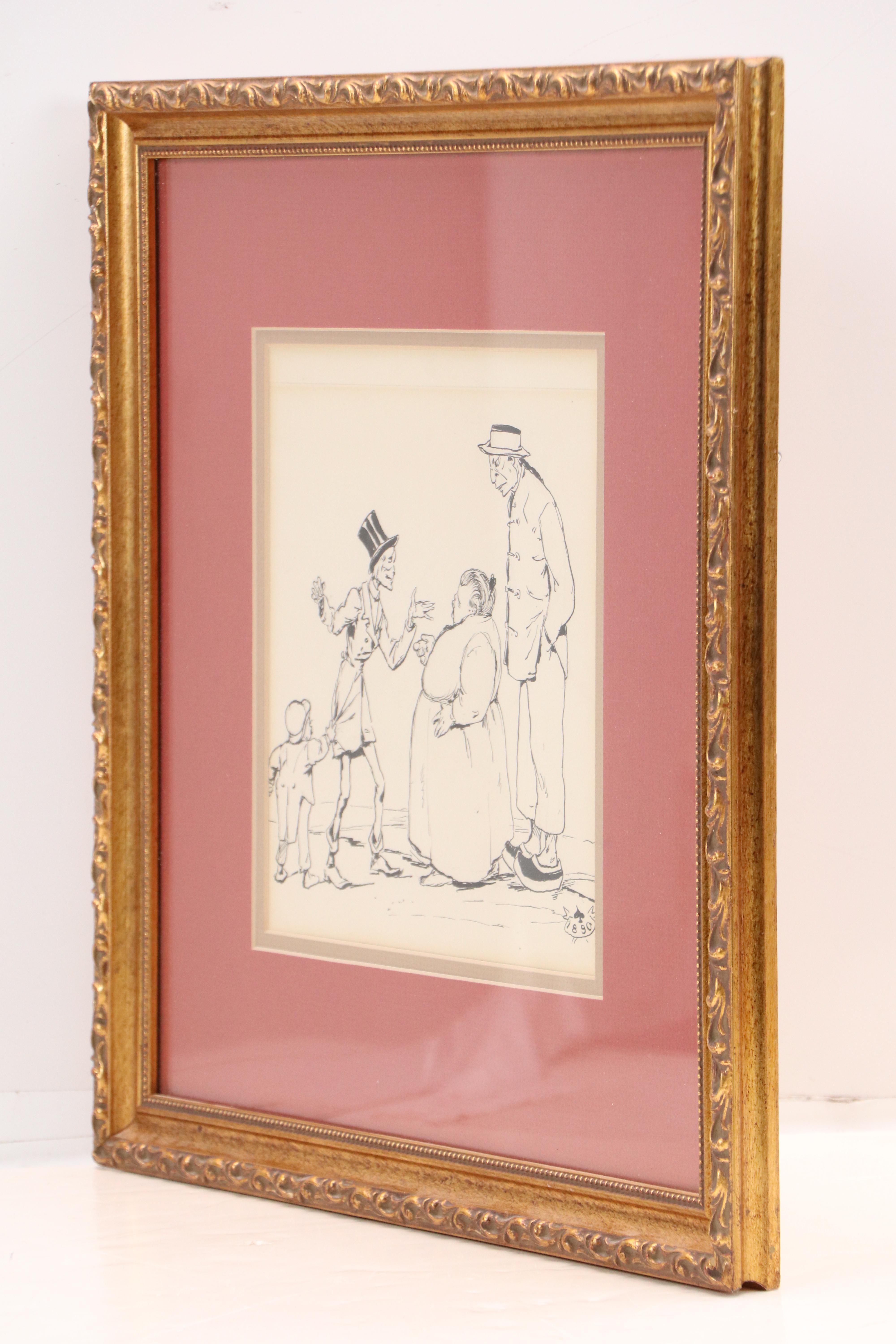 Daniel and Harry Beard Figural Ink Illustrations, Circa 1890