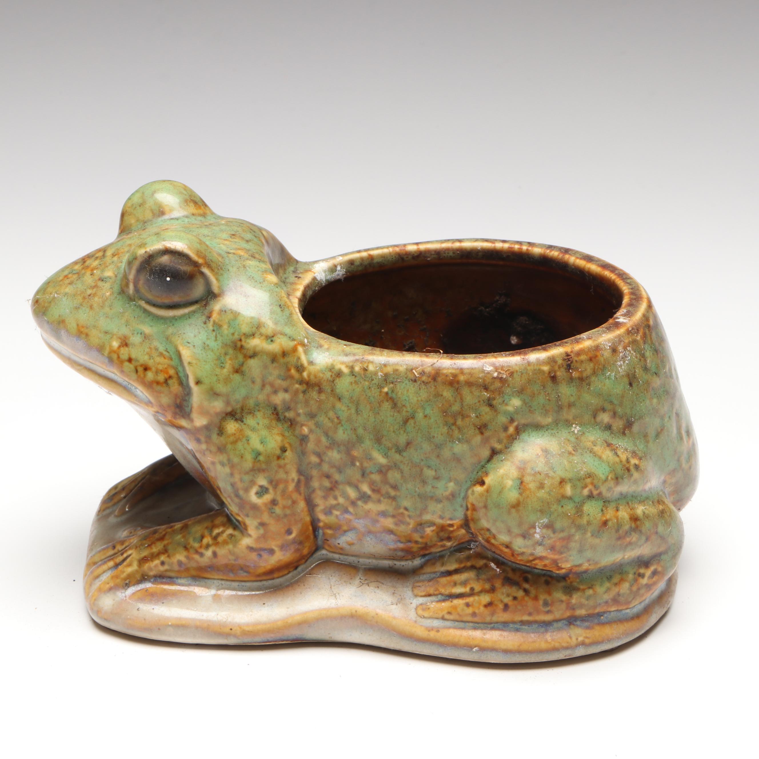 Brush McCoy Pottery Frog Planters