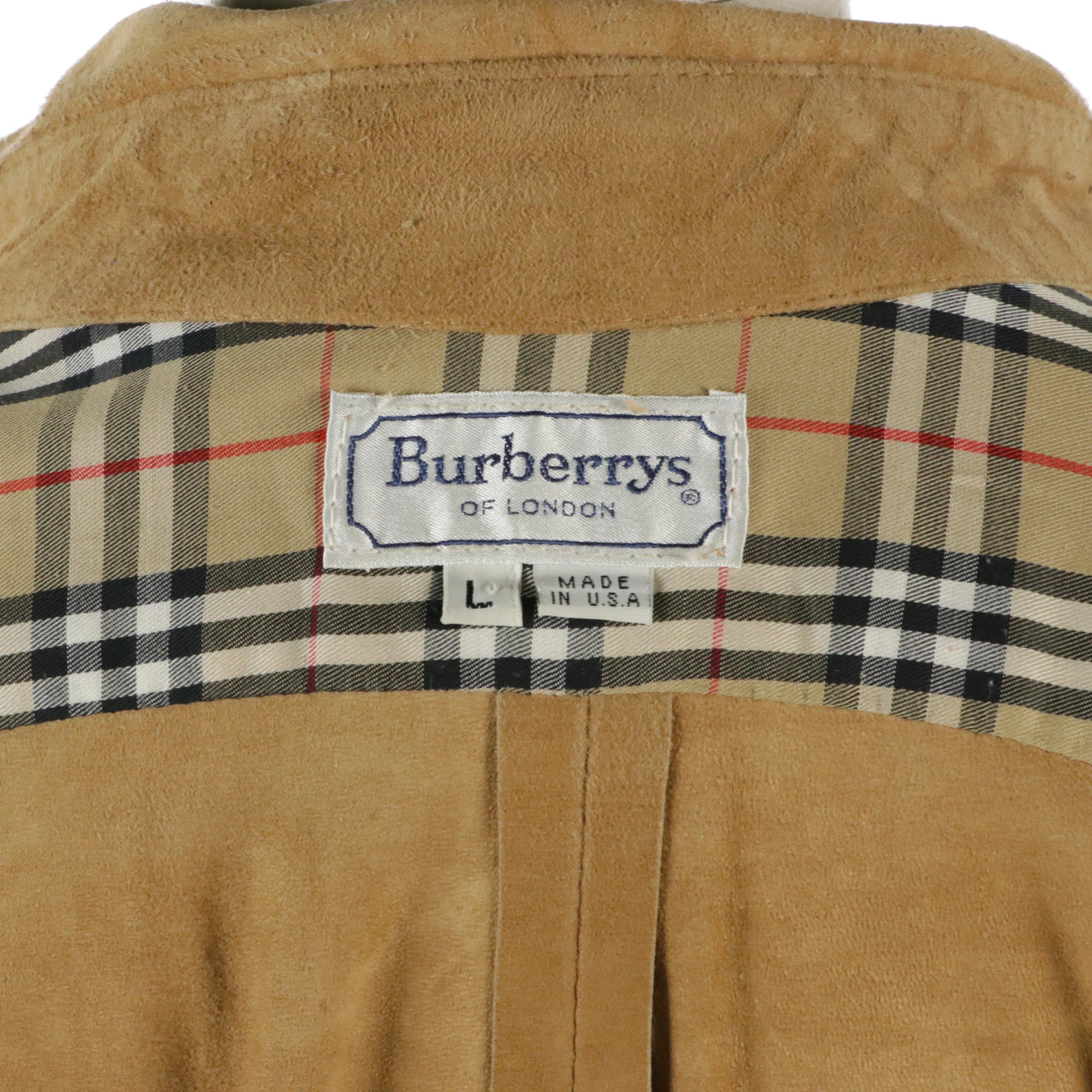 Burberrys Vintage Suede Button-Up Shirt