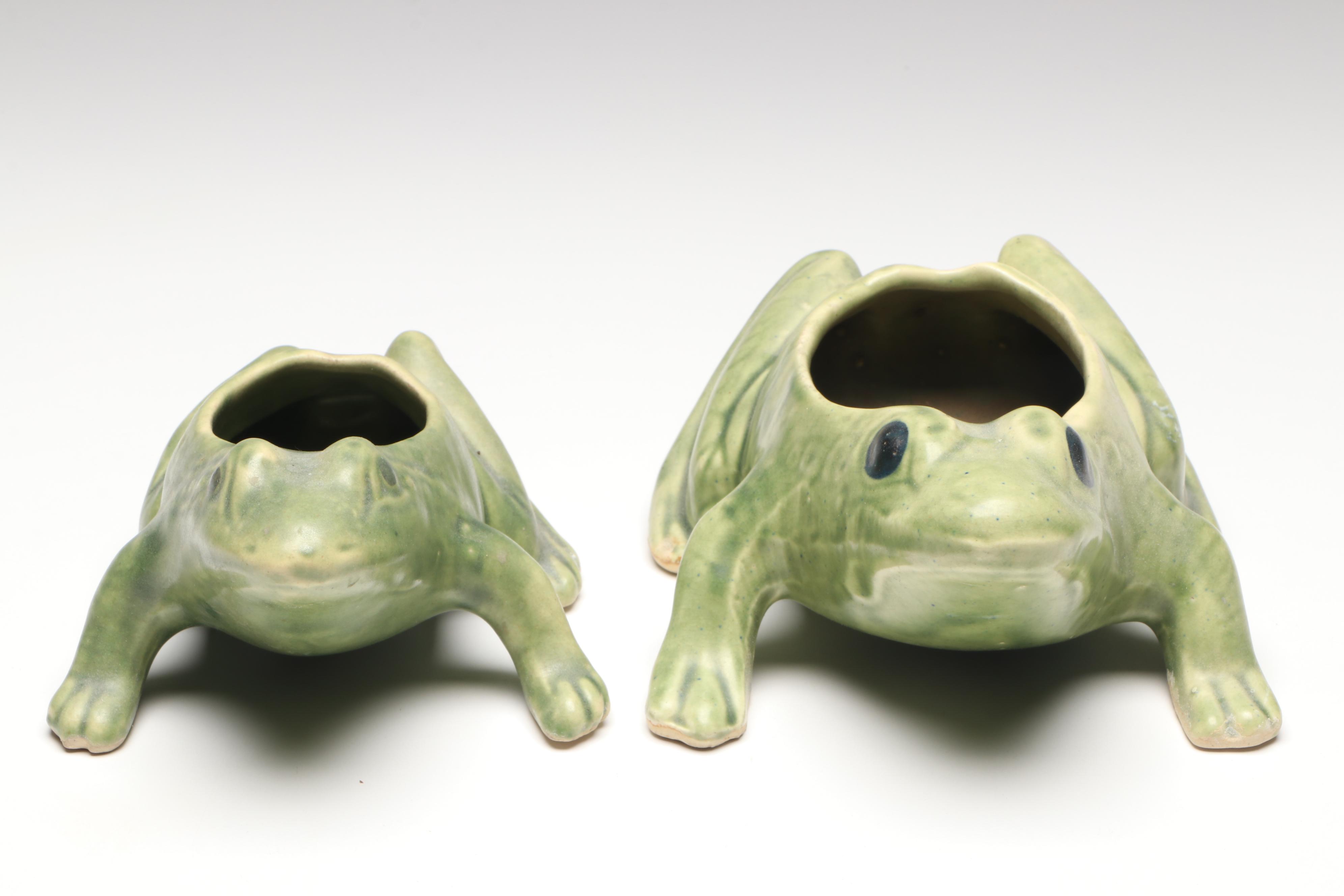 Brush McCoy Pottery Frog Planters