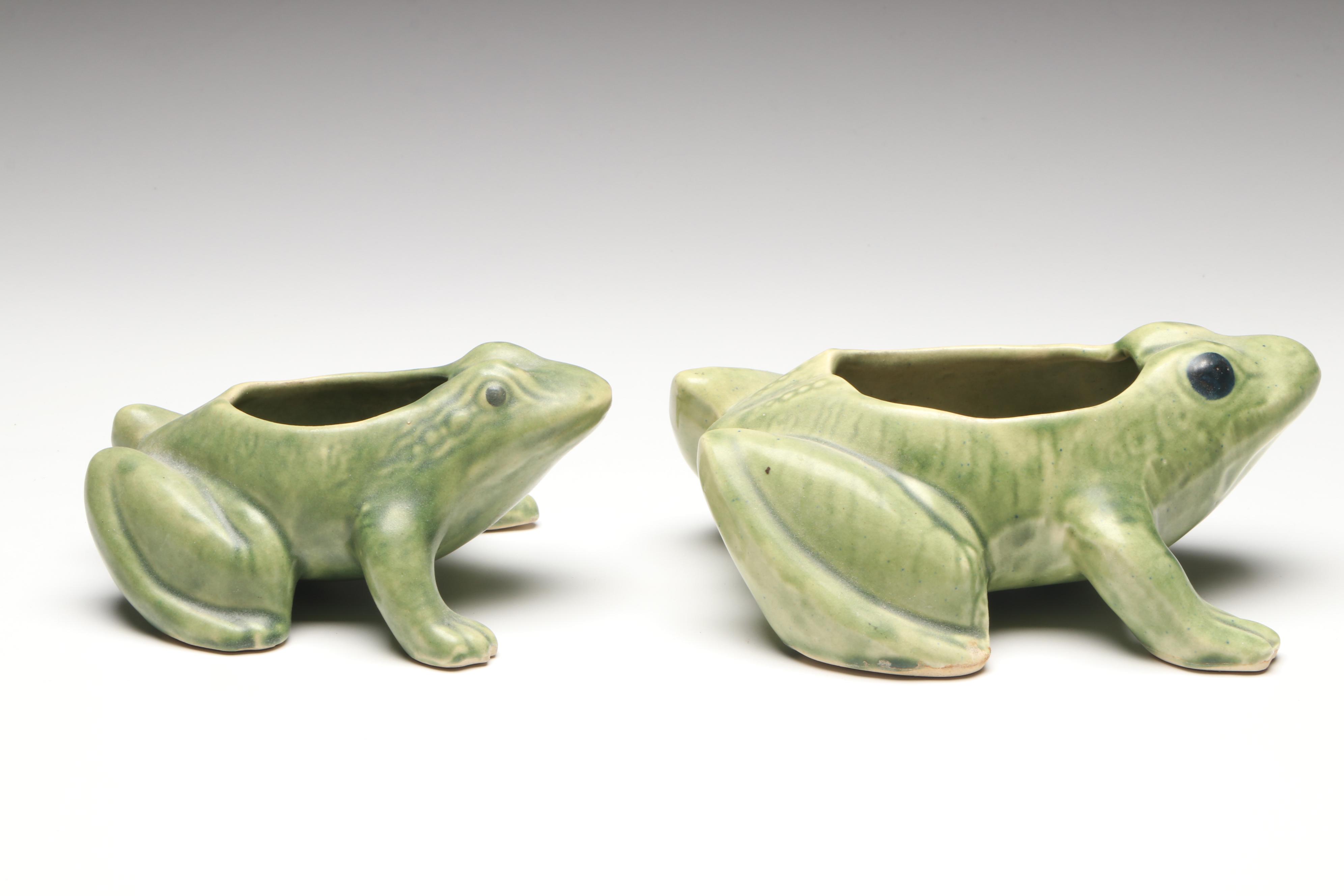Brush McCoy Pottery Frog Planters