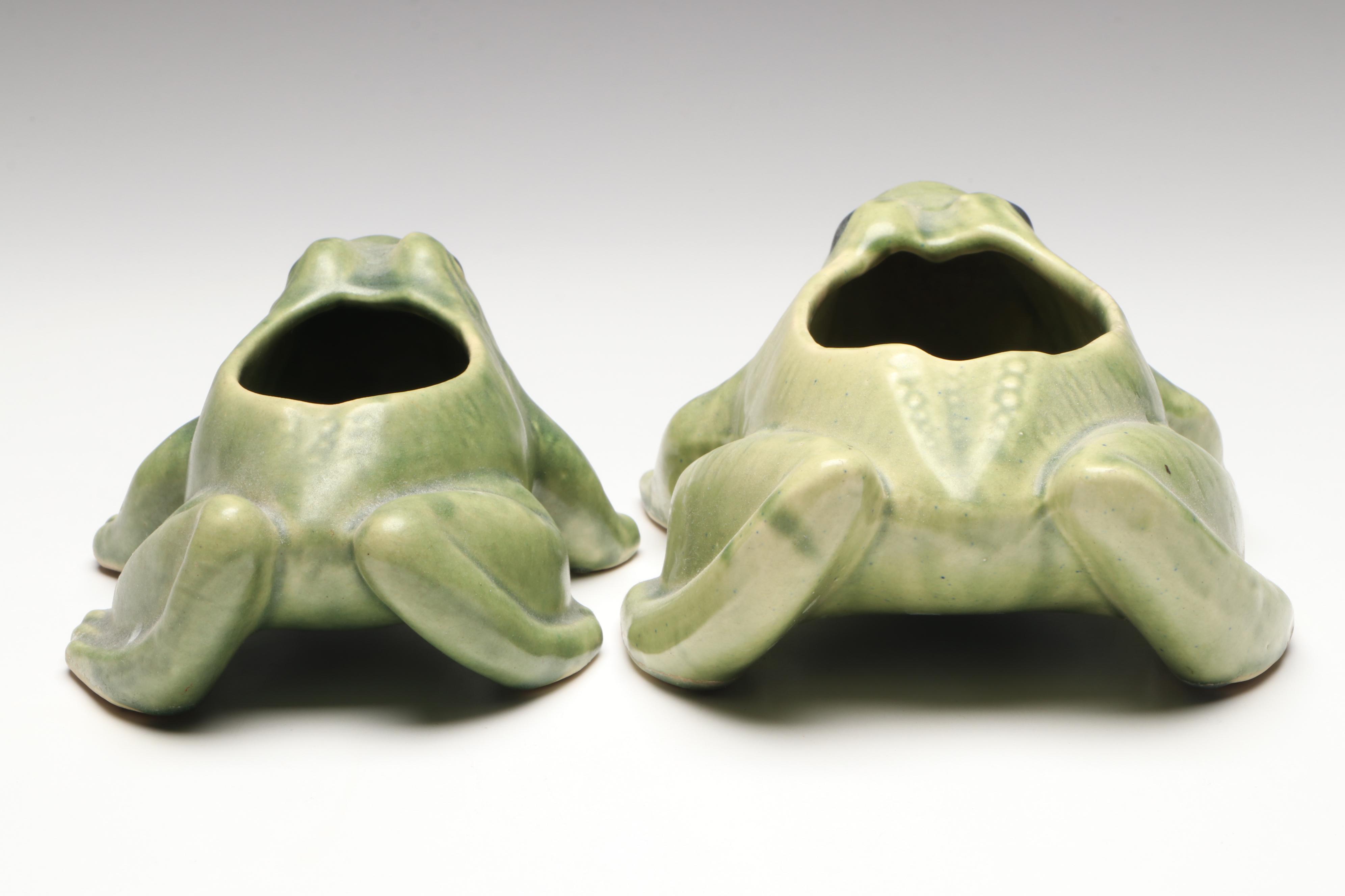 Brush McCoy Pottery Frog Planters