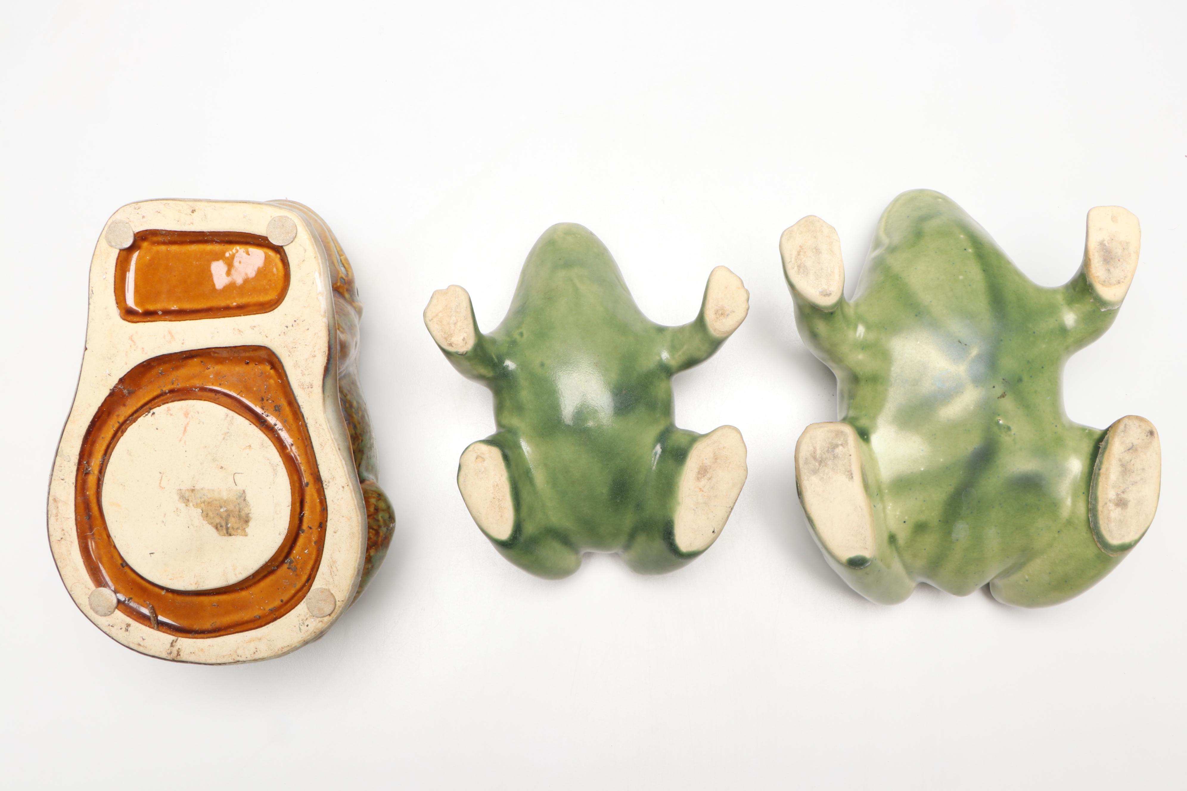 Brush McCoy Pottery Frog Planters