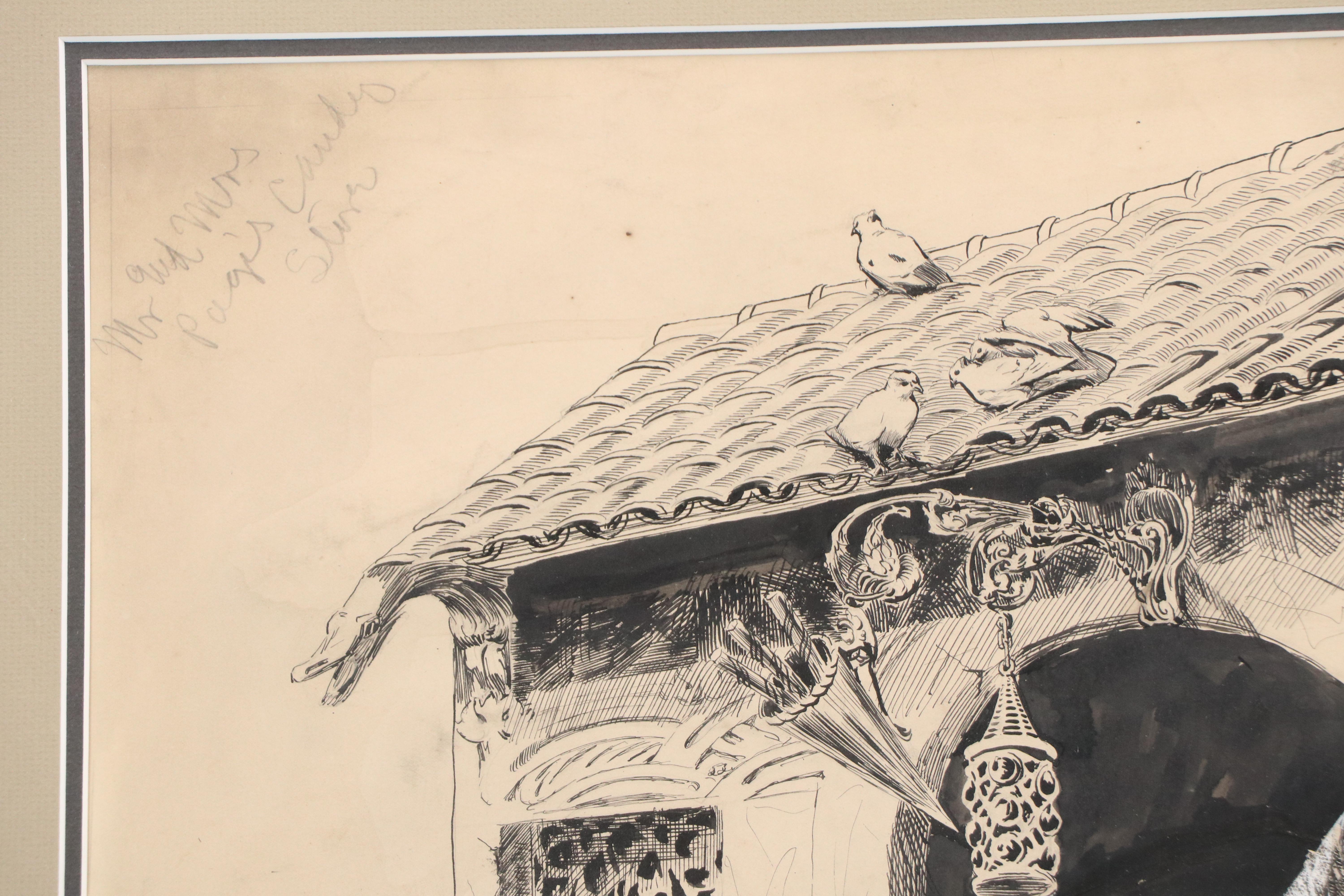 Daniel Beard Fantasy Ink Illustration "Mr. and Mrs. Page's Candy Store," 1993