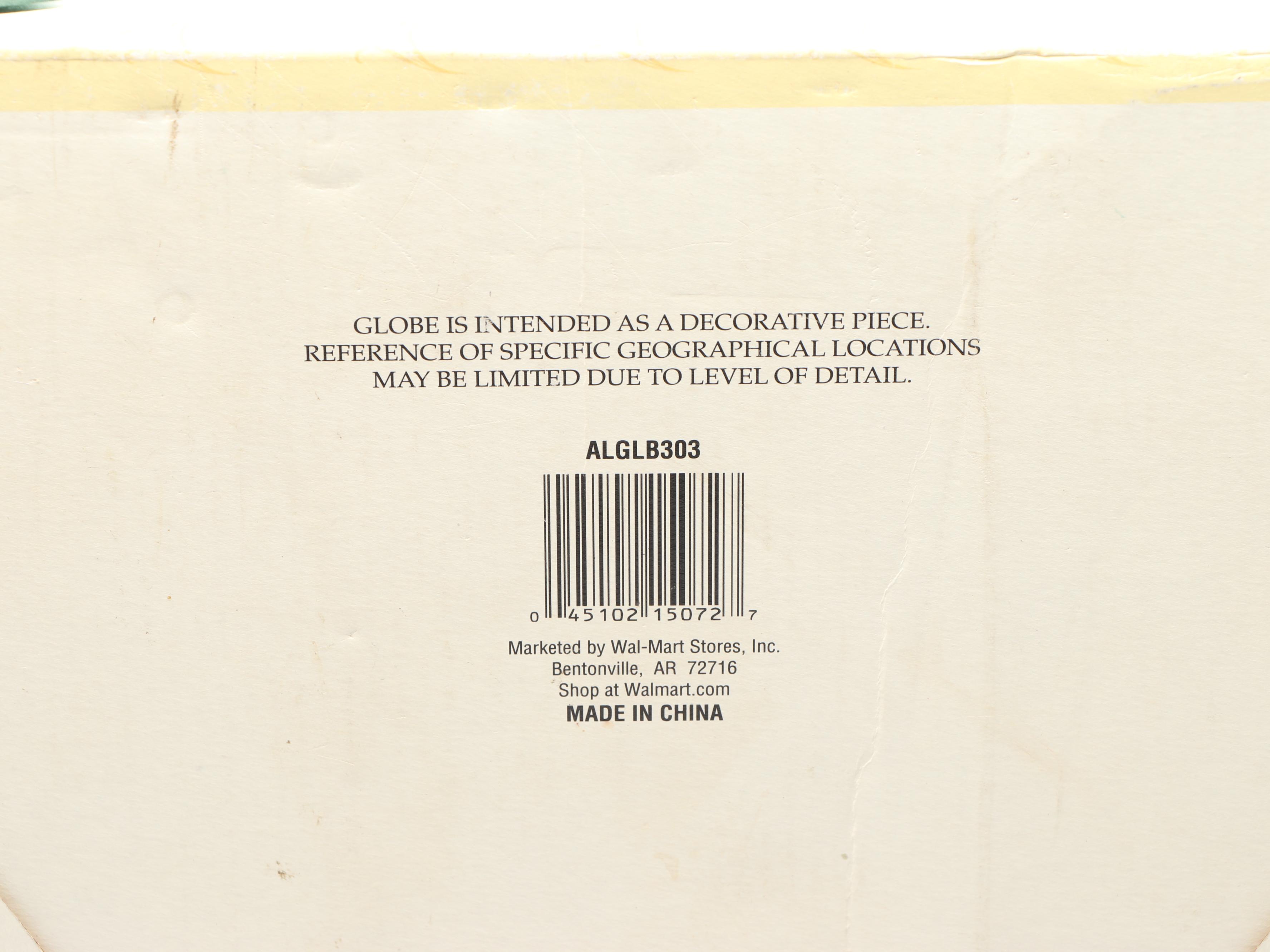 Classic Treasures Gemstone and Abalone Globe with Compass and Brass Stand