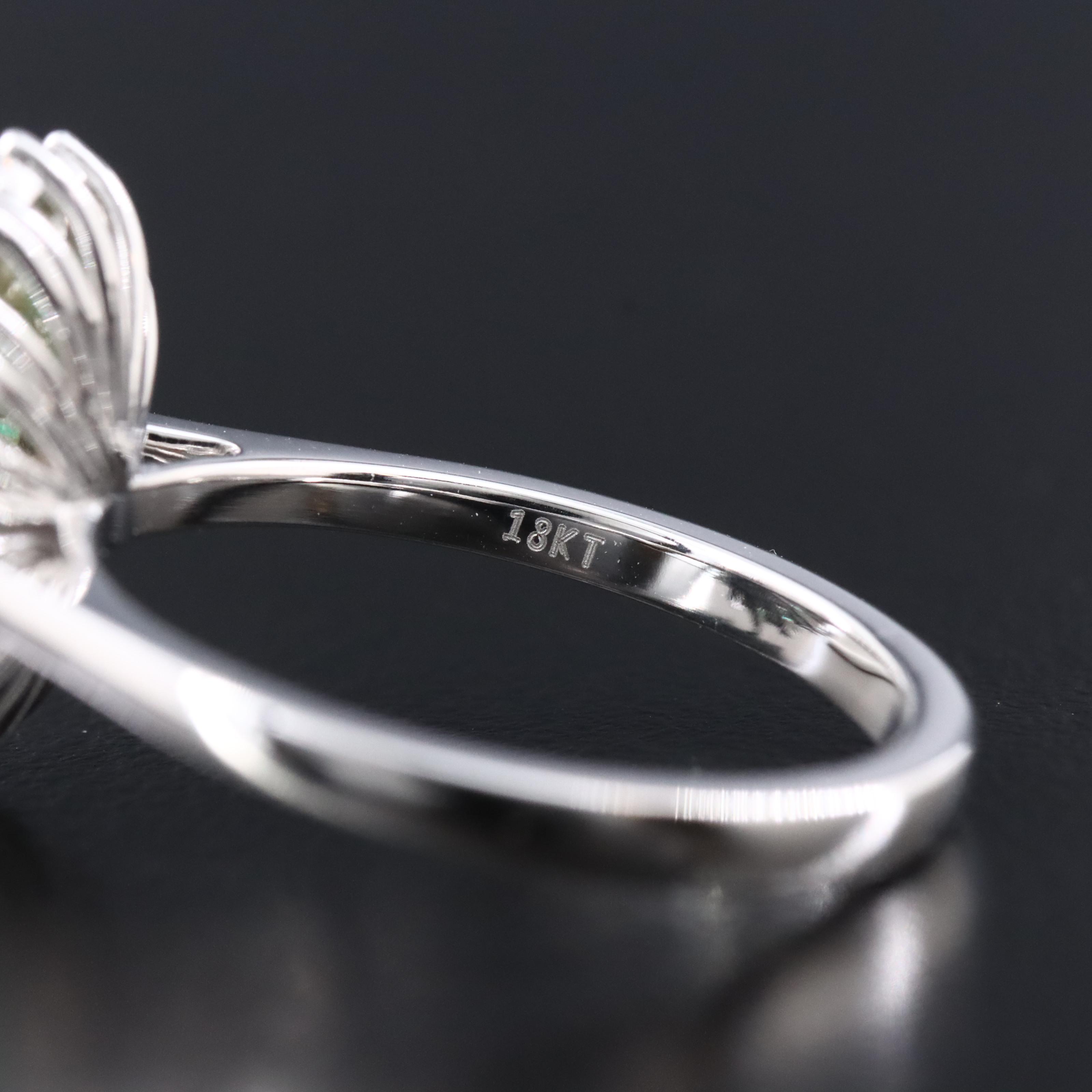 18K 1.90 CT Emerald and Diamond Ring