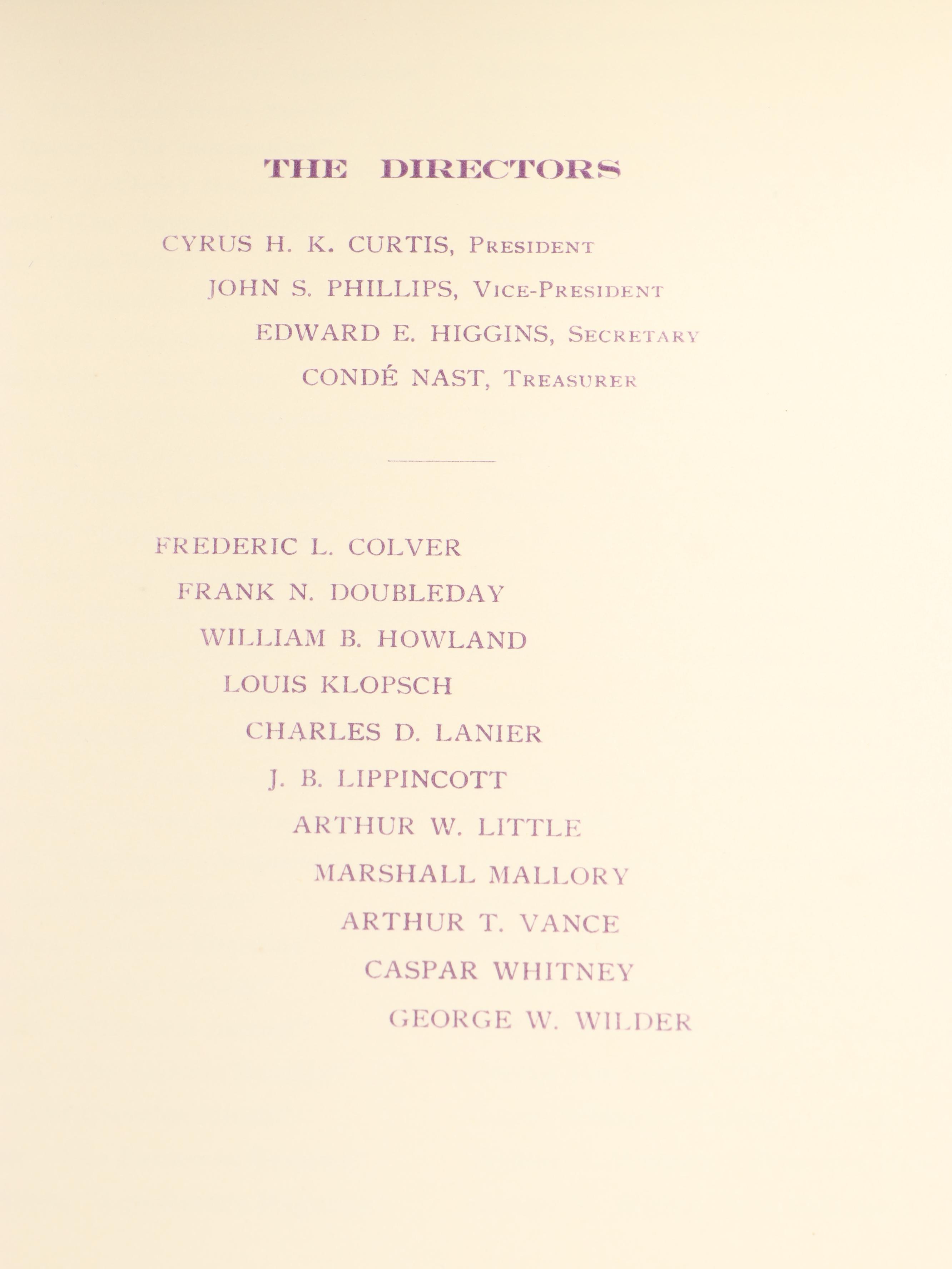 Signed 1906 Periodical Publishers Association Annual Dinner Program