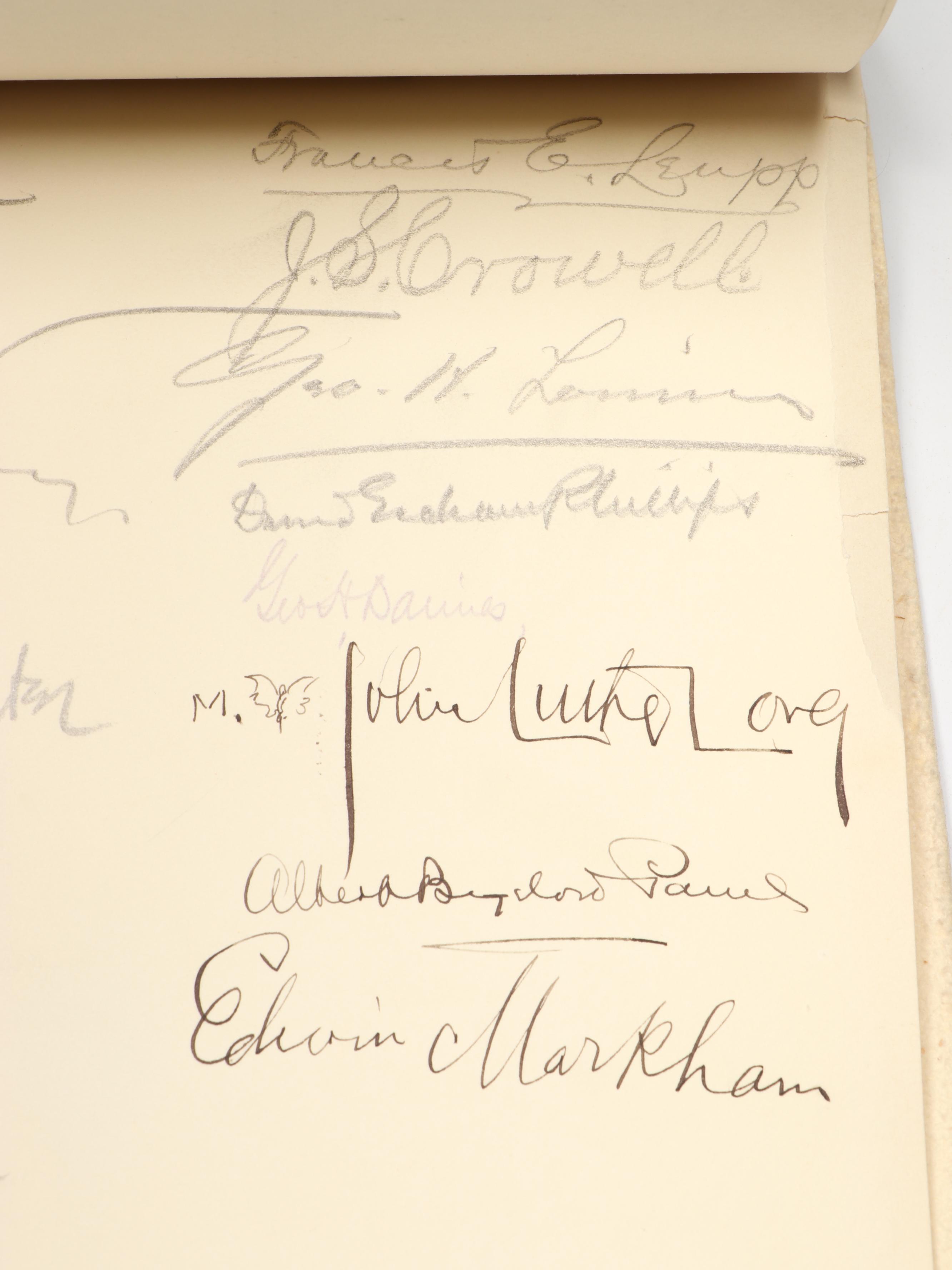 Signed 1906 Periodical Publishers Association Annual Dinner Program