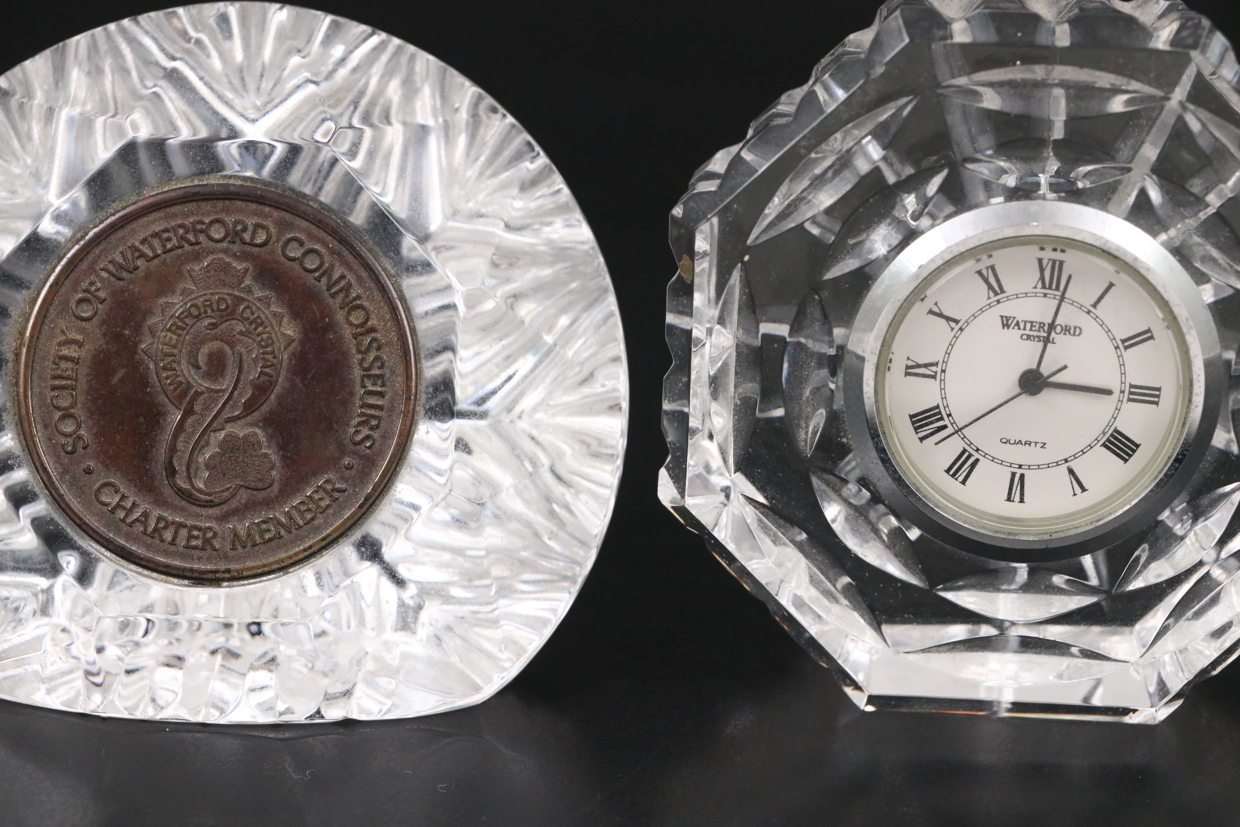 Waterford Crystal Desk Clocks, Crystal Pen Holder, and More Office Accessories