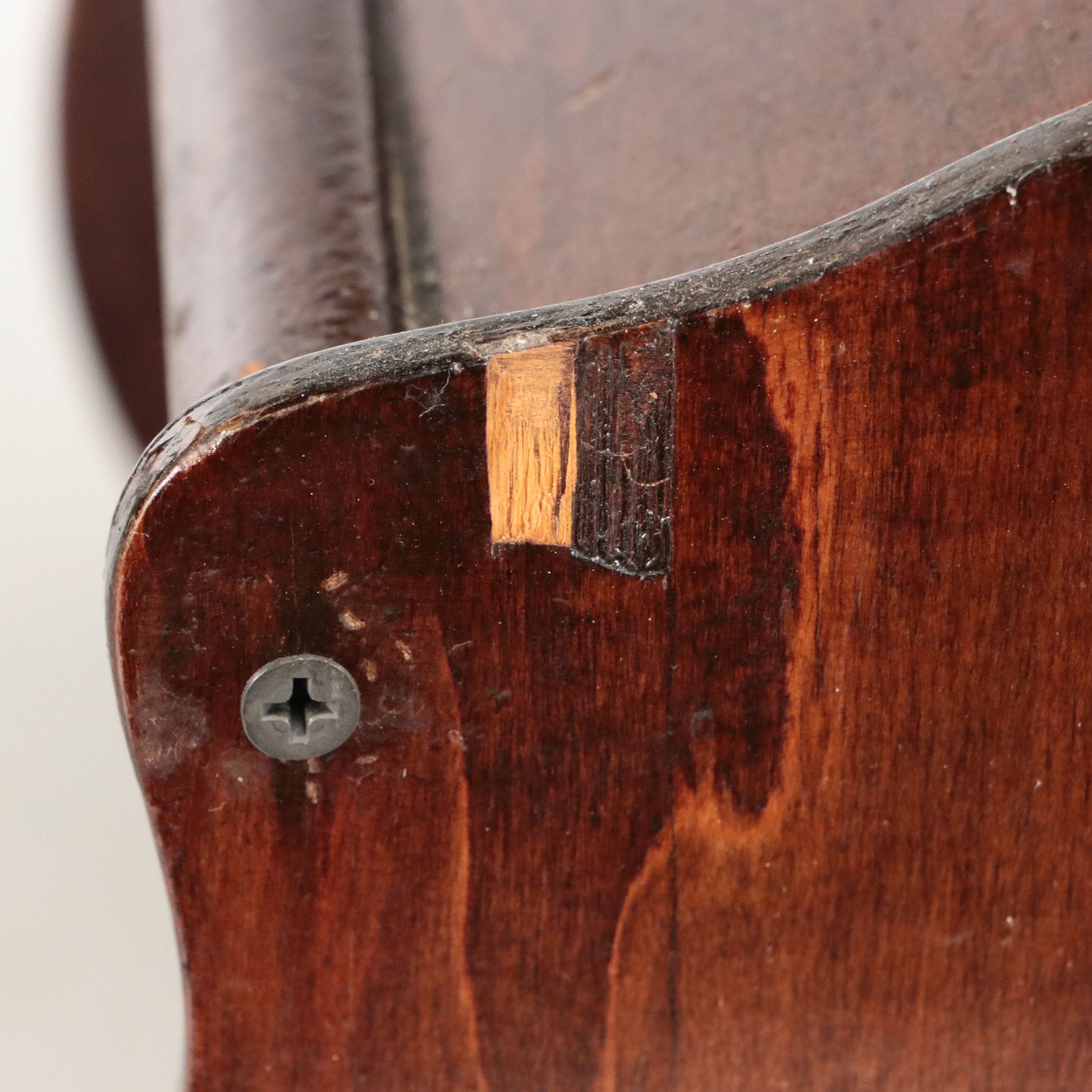 Victorian Style Plate Display Wooden Wall Shelf with Handled Sewing Box