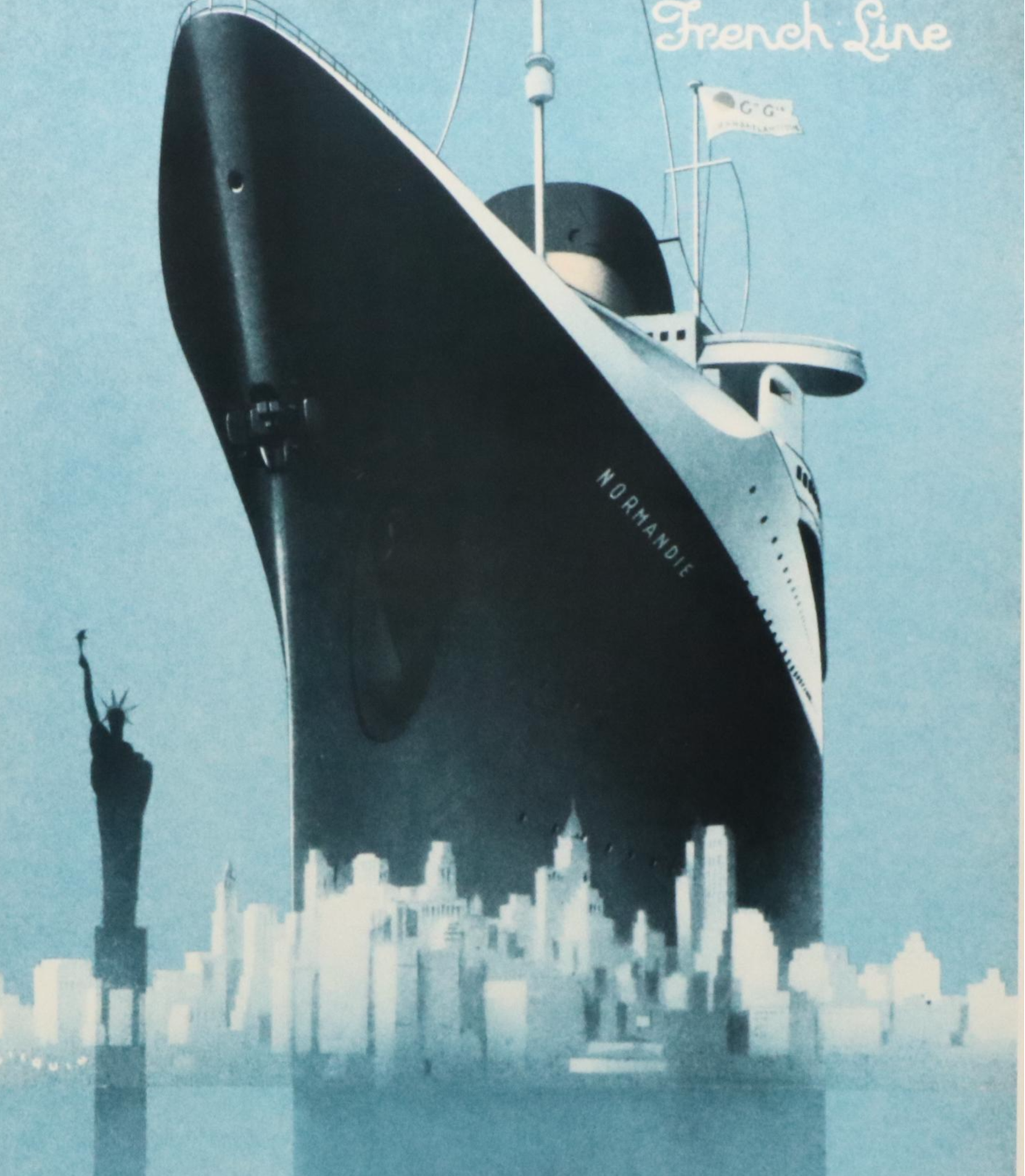 "Normandie" Reproduction Offset Lithograph Poster