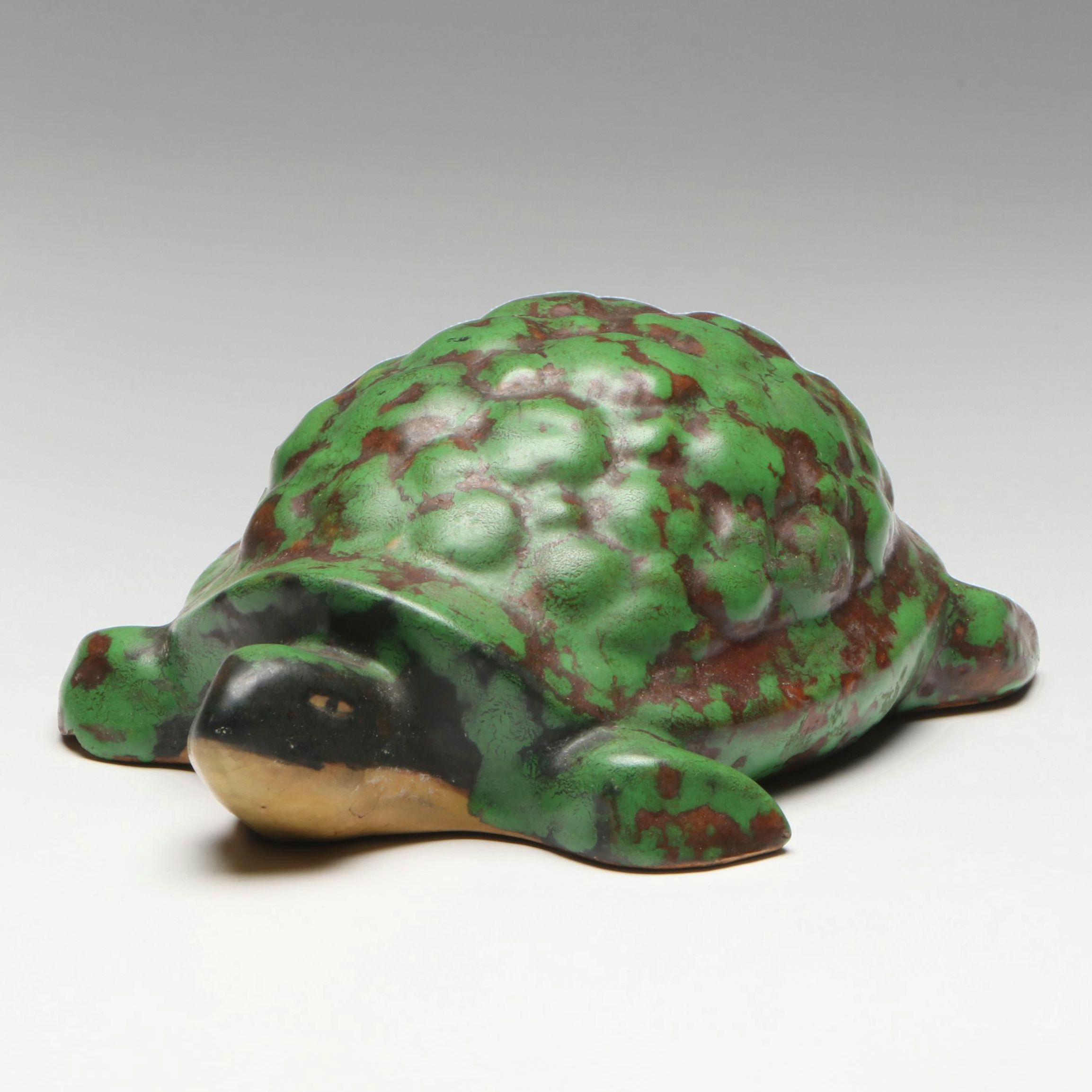 Weller Pottery Coppertone Turtle Figure