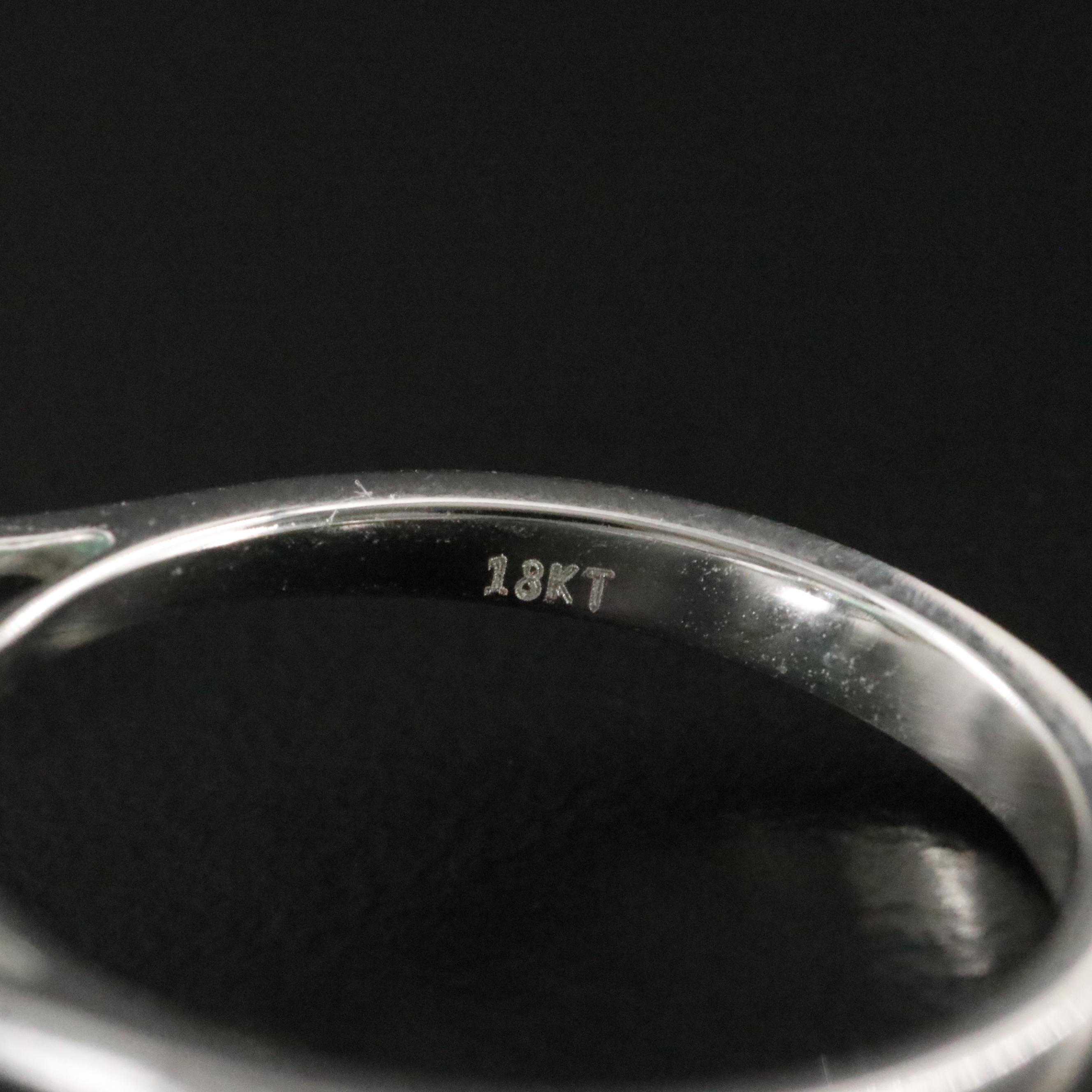 18K 1.60 CT Emerald and Diamond Ring