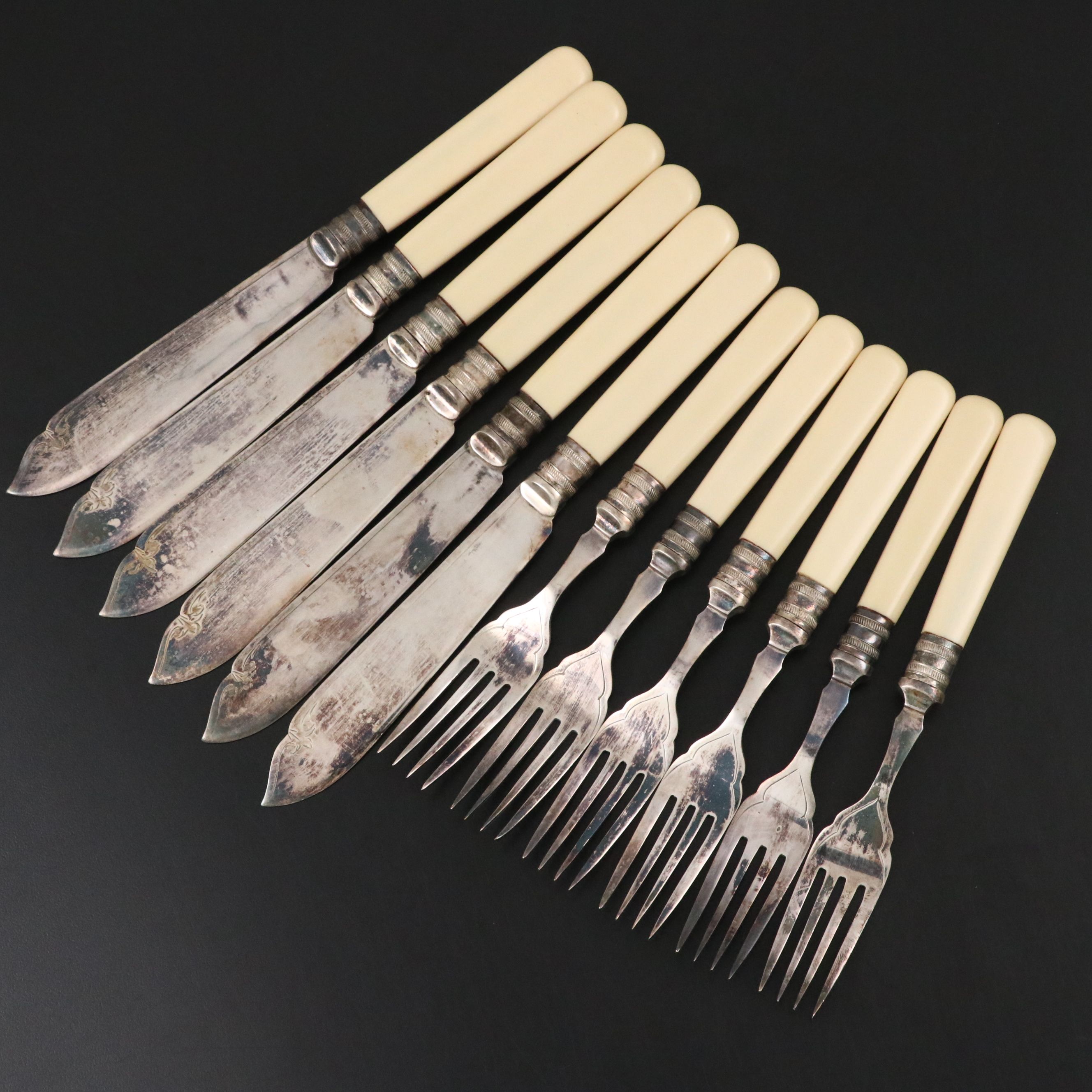 Harrison Fisher & Co. Silver Plate Dinner Forks and Butter Knives